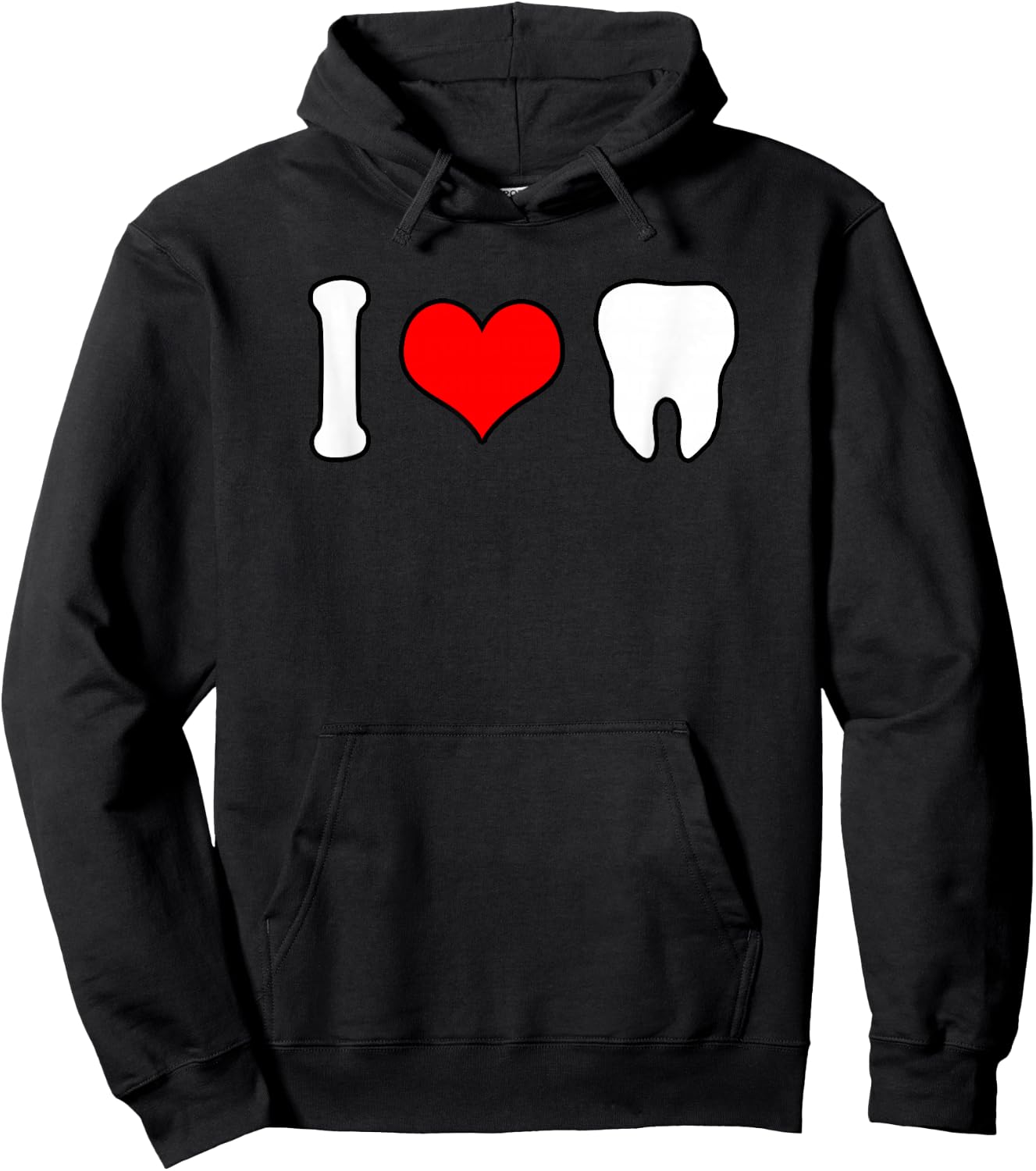 I Love Teeth Dentist Costume Hoodie - Hoodie | Black