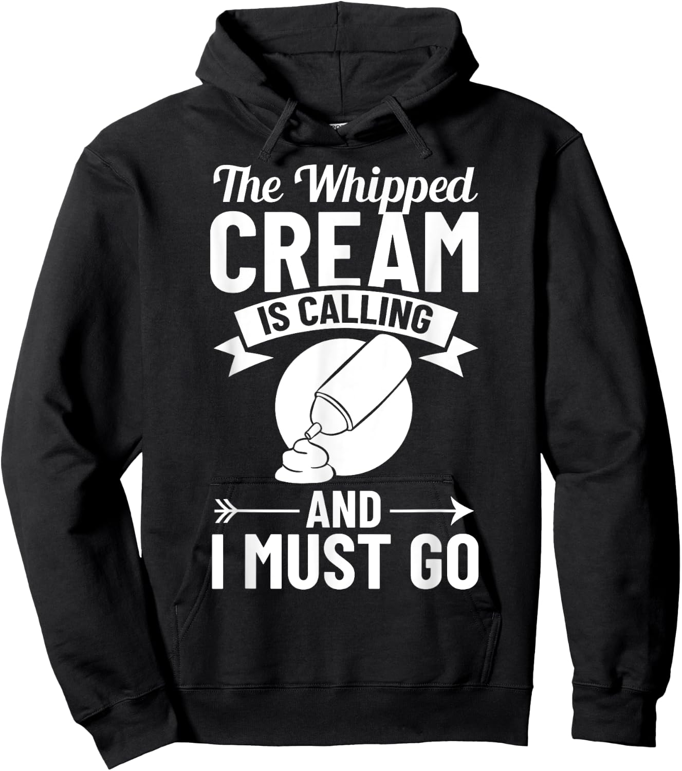 Whipped Cream Sweet Creamer Recipes Cake Heavy Cream Hoodie - Hoodie | Black
