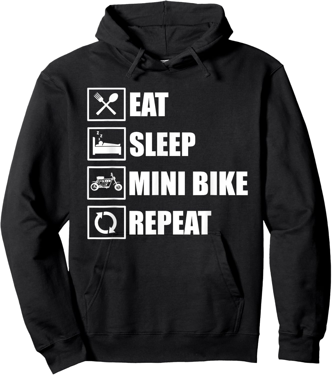 Funny Minibike Apparel Hemi Mini Bike Motorcycle Love Hoodie - Hoodie | Black