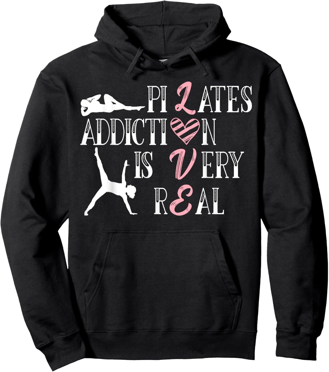 Pilates SteMi Apparel -Adults Black Cotton Polyester Short Sleeve Small Classic Fit Modern Lace Pilates Hoodie - Hoodie | Black