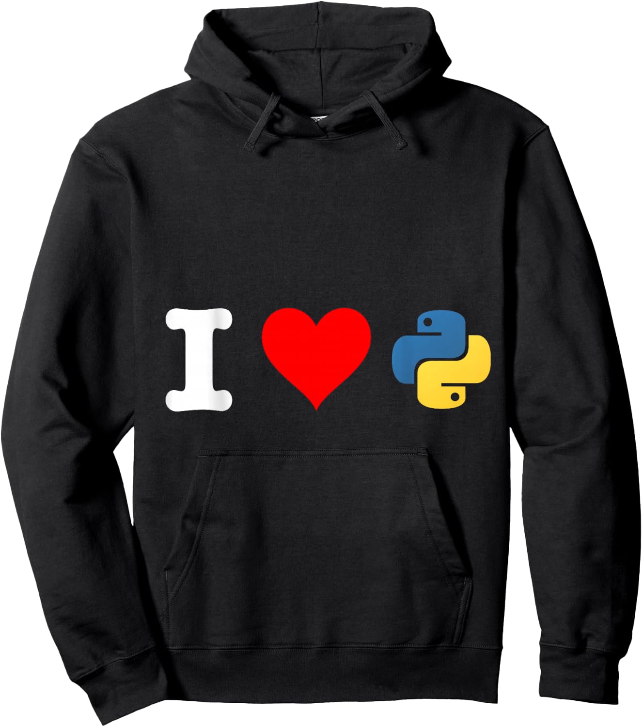 I Love Python Programming Language Design Hoodie - Hoodie | Black