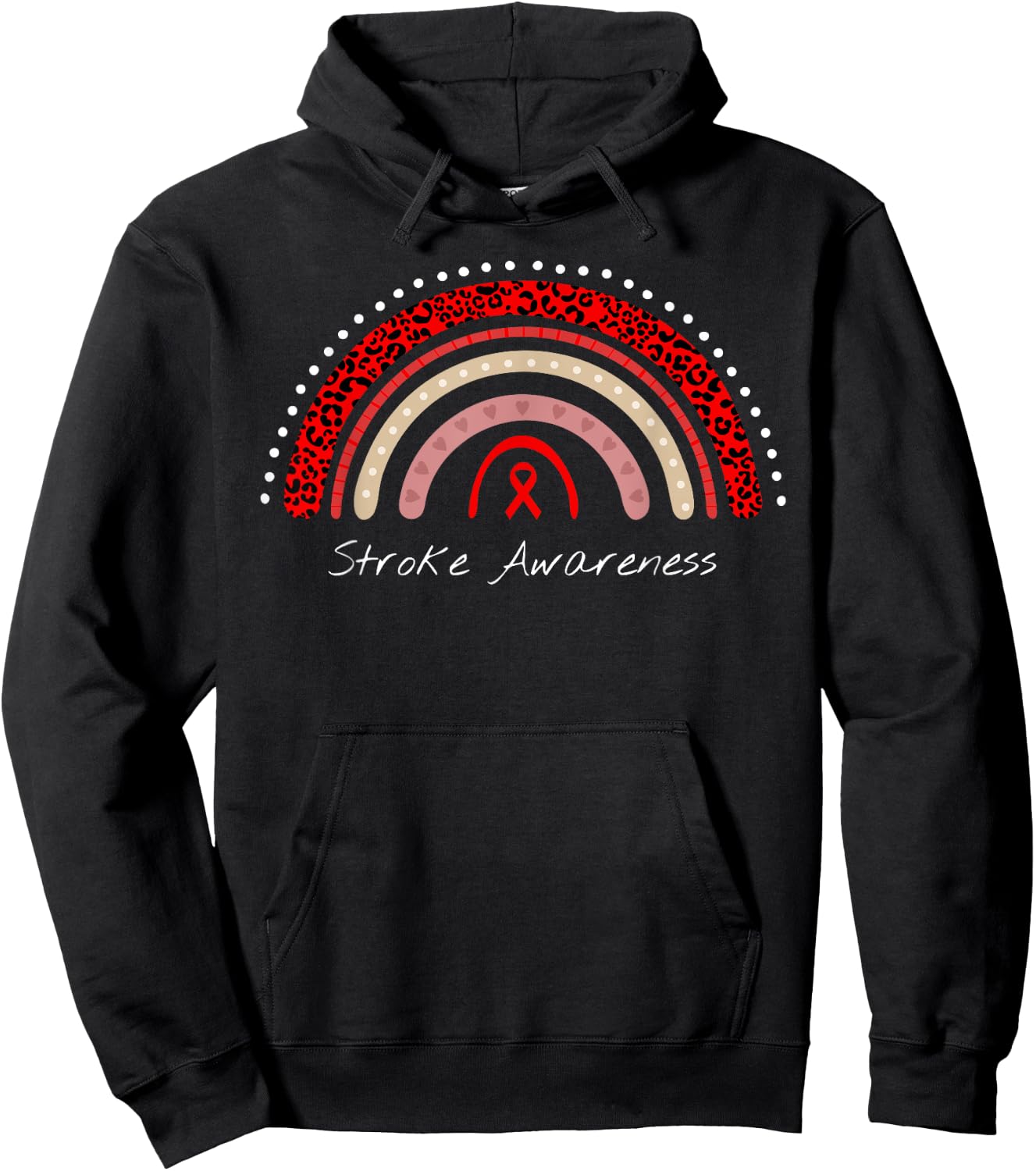Stroke Rainbow Stroke Awareness Hoodie - Hoodie | Black