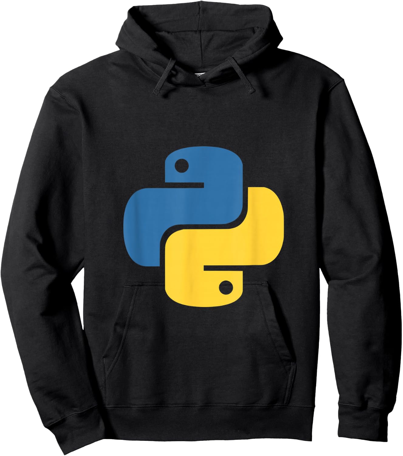 Official Python Logo for Developers Small Hoodie - Hoodie | Black