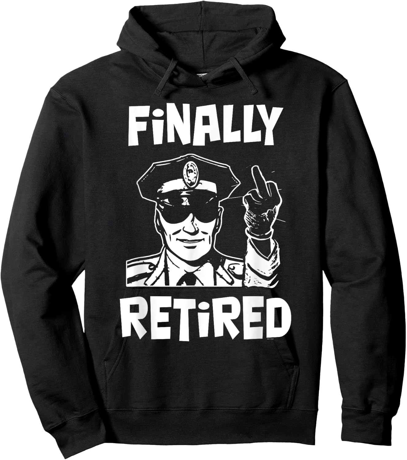 Funny retirement gifts for Police officer Finally Retired Hoodie - Hoodie | Black