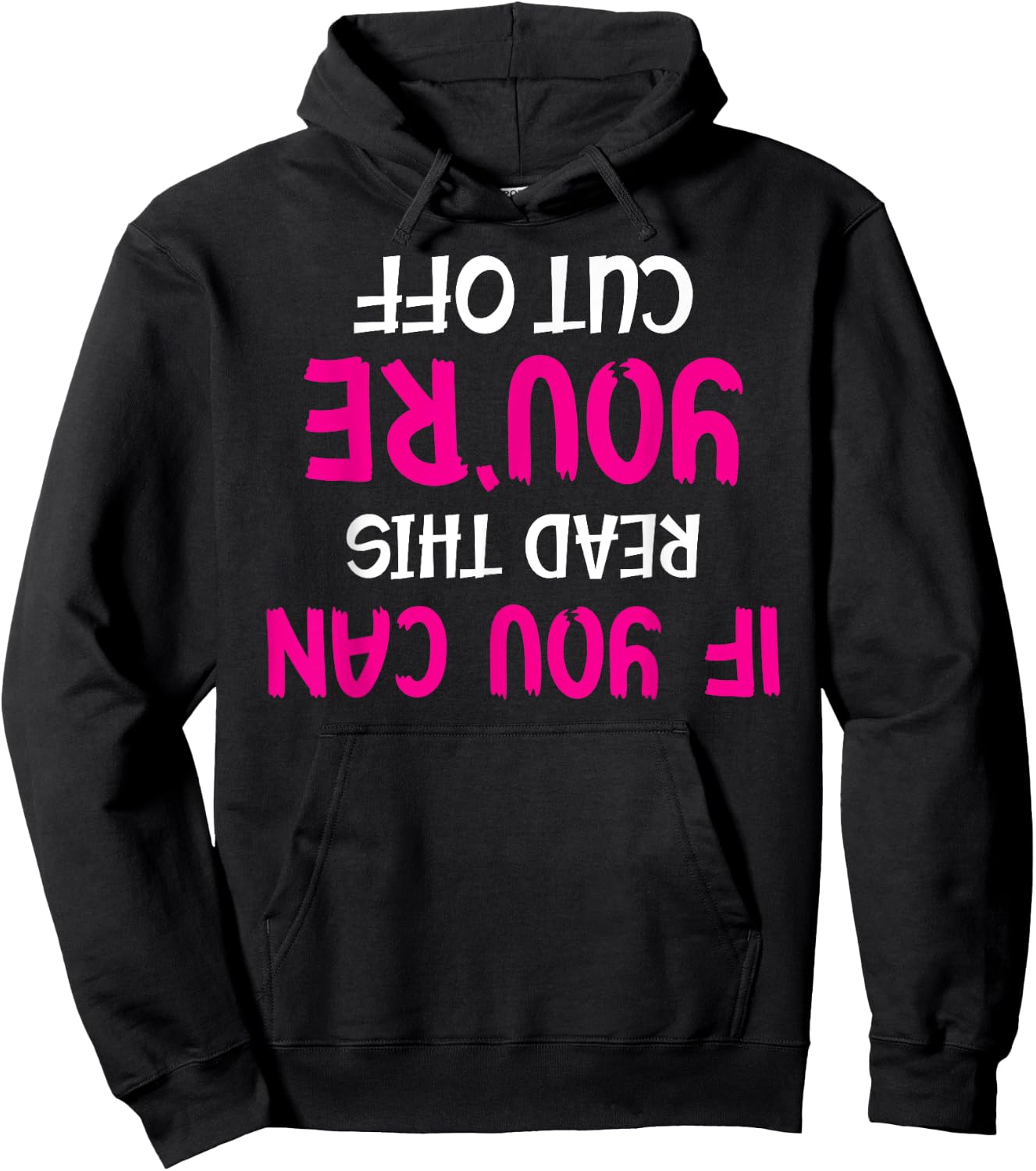 Funny Bartender Pun - If You Can Read This You're Cut Off Hoodie - Hoodie | Black