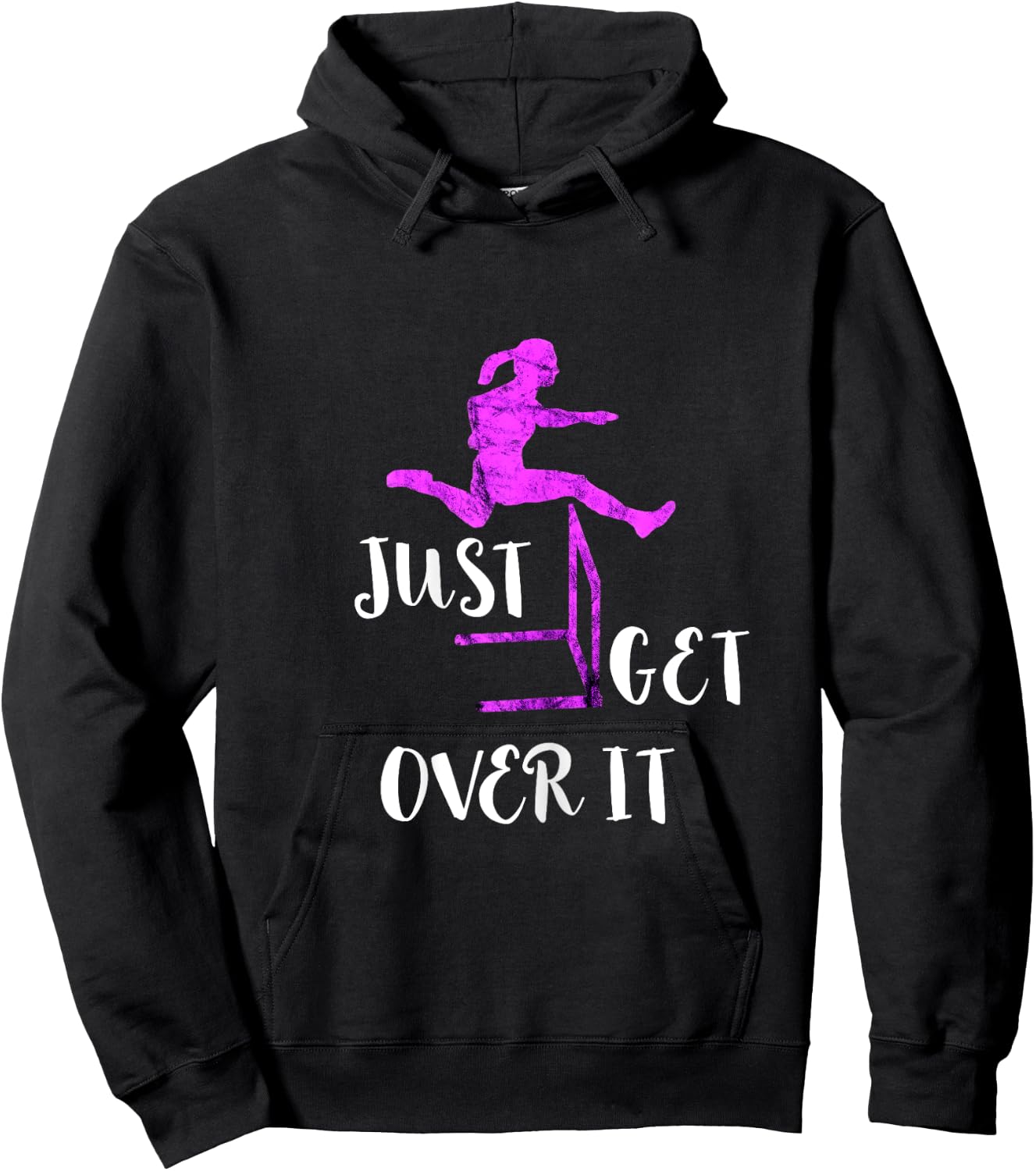 Just Get Over It Track and Field Hurdles Hurdler Hoodie - Hoodie | Black