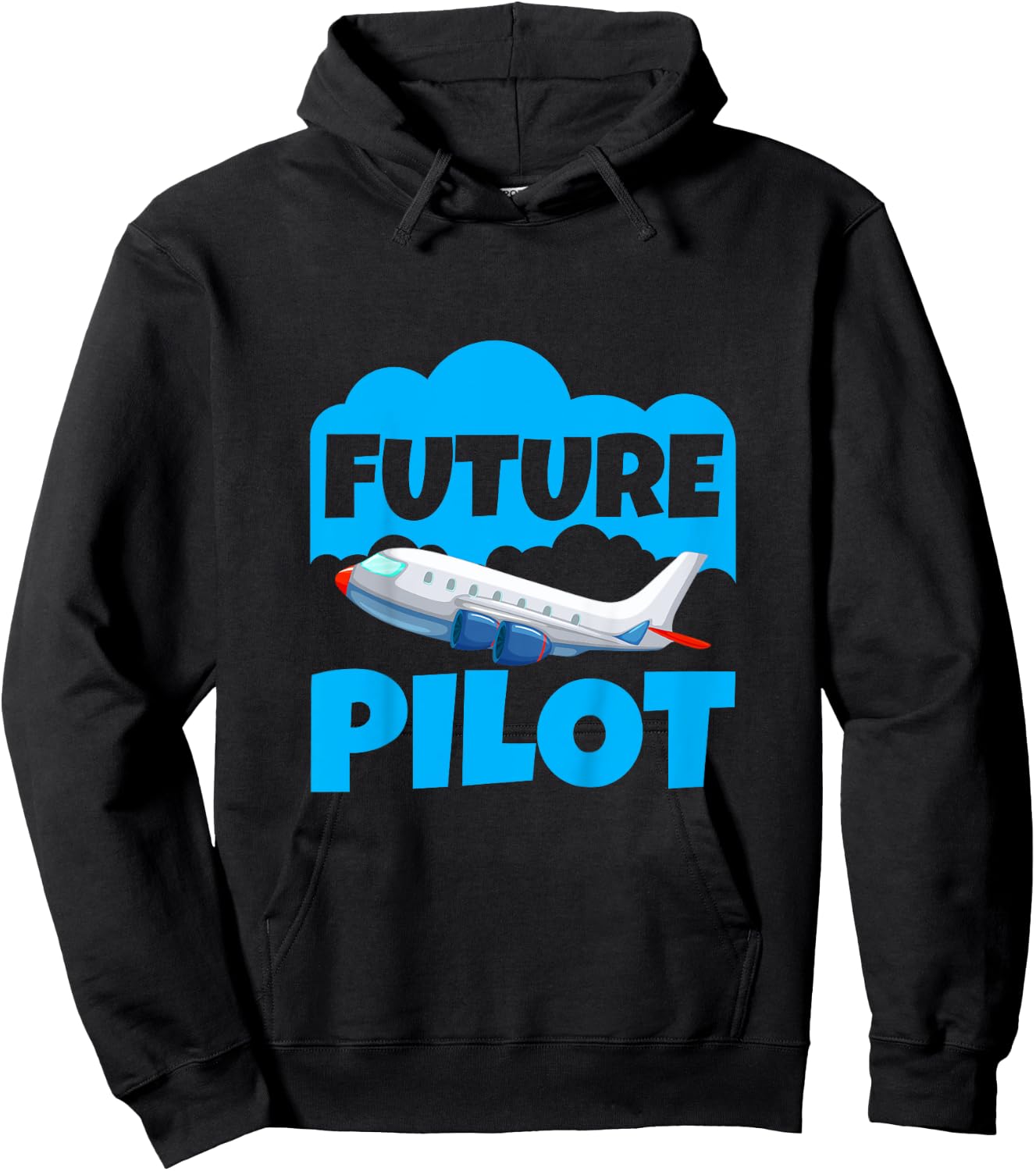 Kids Future Pilot of Airplanes, Toddler Boy Girl, Kid Pilot Hoodie - Hoodie | Black