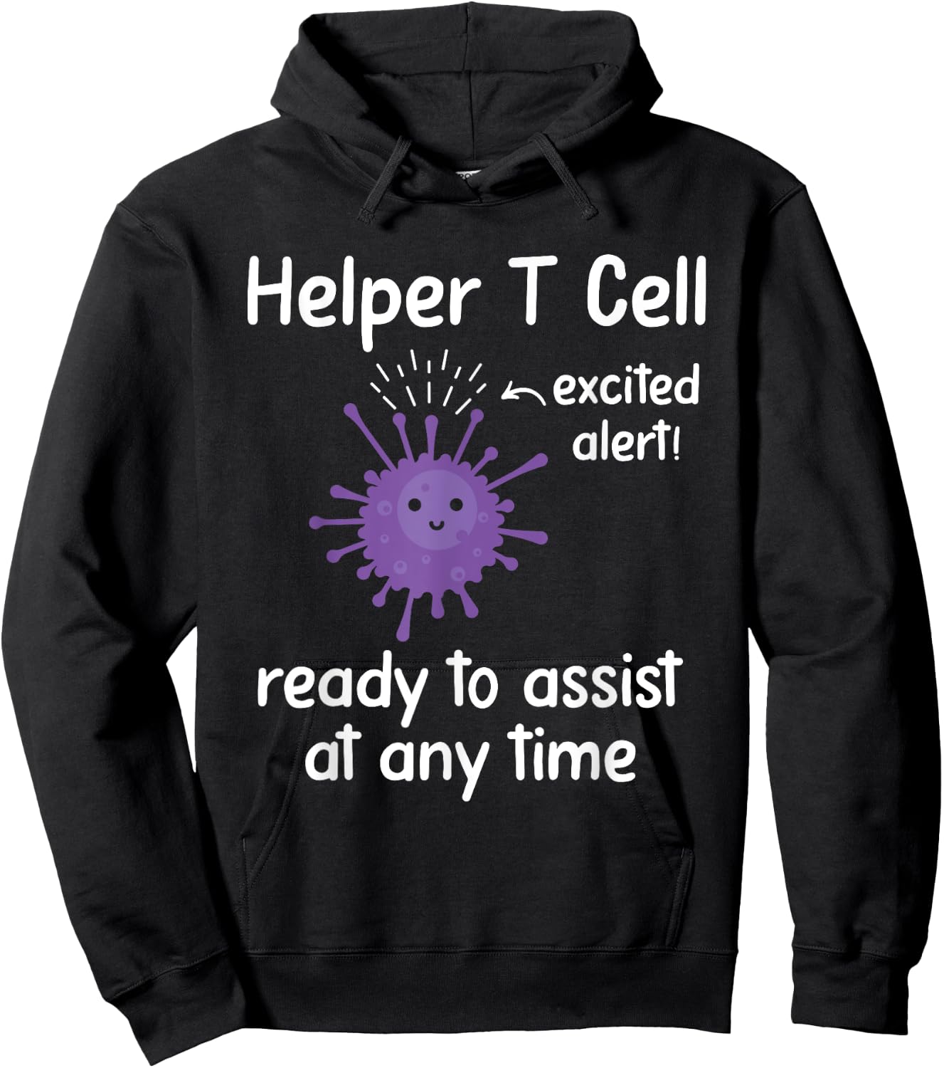 Cellular Immunity - T-Cell Immunity White Blood Cell Lover Hoodie - Hoodie | Black