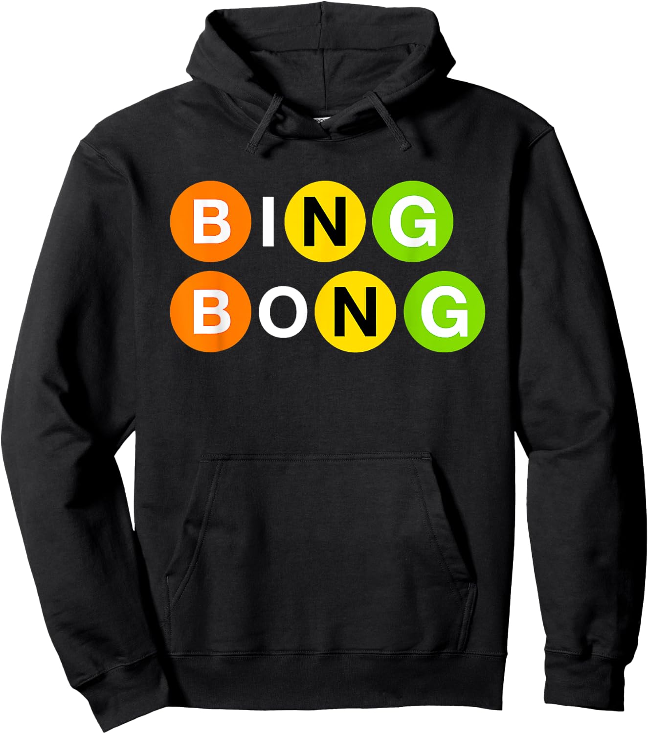 Funny NYC Subway Bing Bong Rally Hoodie - Hoodie | Black