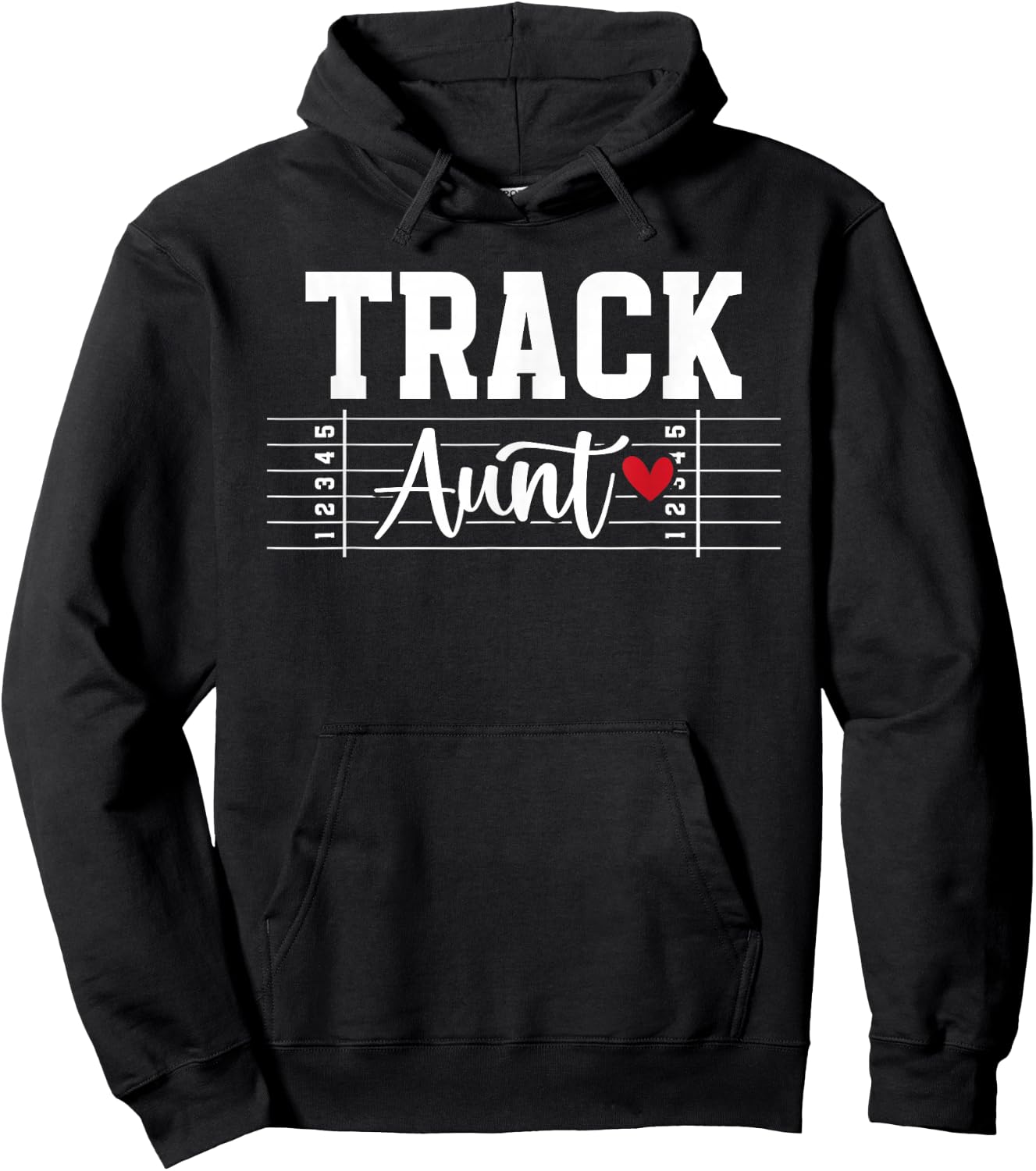 Track Aunt Proud Track And Field Aunt Track Auntie Hoodie - Hoodie | Black