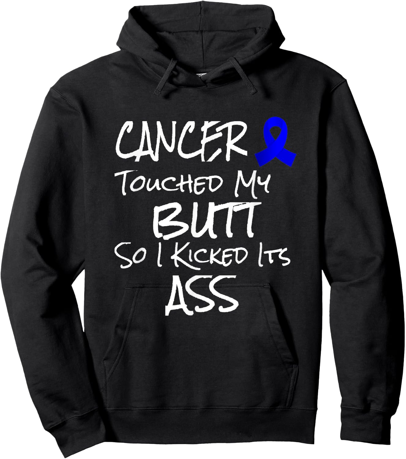 Funny Colon Cancer Survivor Prize Funny Prostate Joke Hoodie - Hoodie | Black