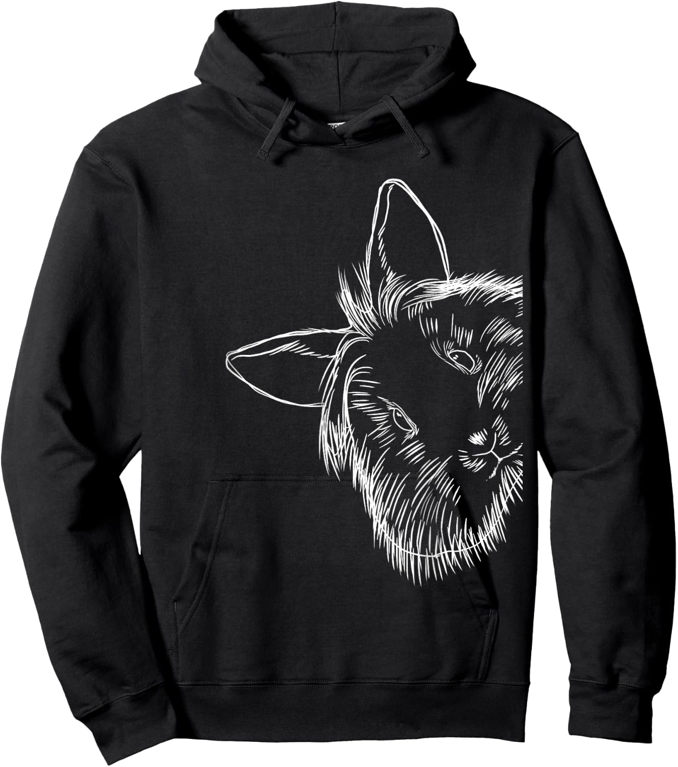 Funny Lionhead Rabbit Hoodie - Hoodie | Black
