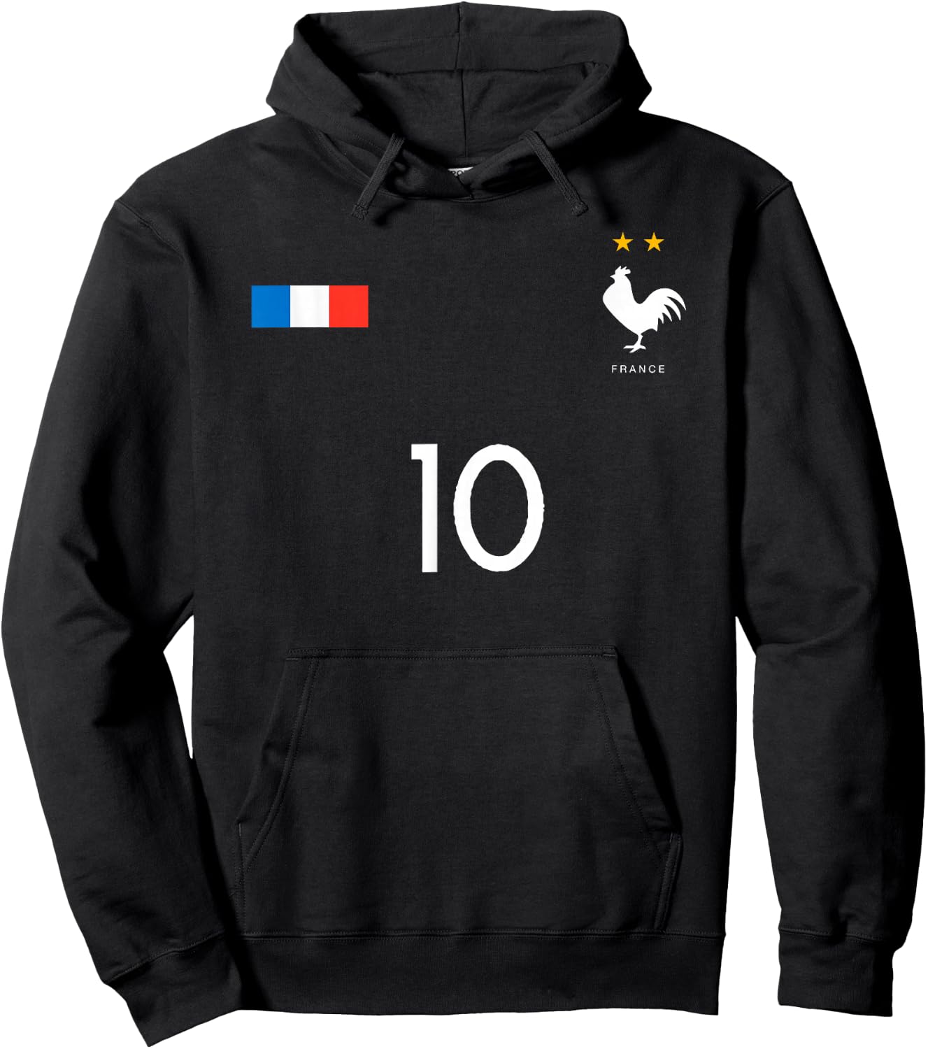 France Jersey Shirt 10 French Football Soccer Men Women Kids Hoodie - Hoodie | Black