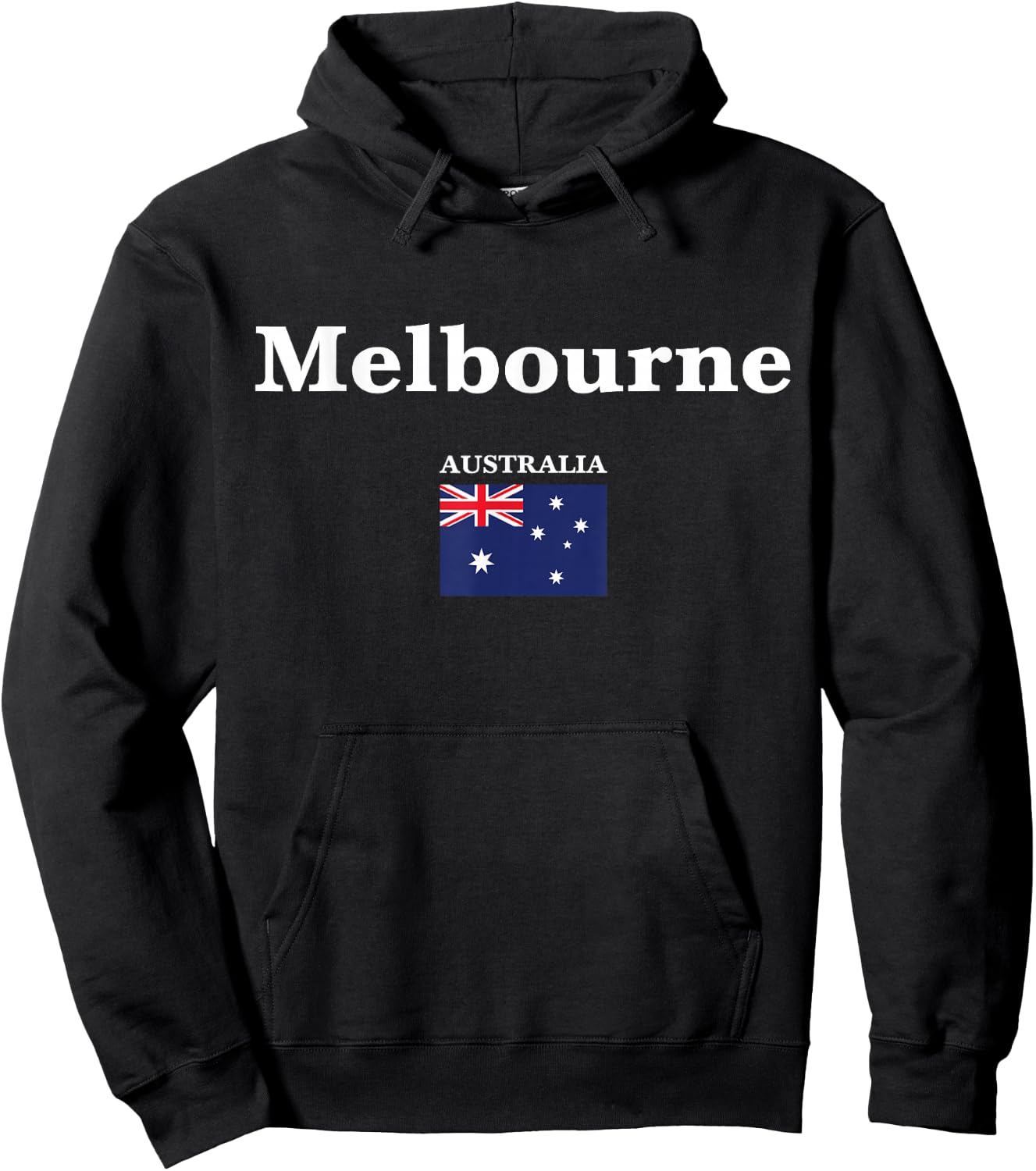 Melbourne city and the flag of Australia Hoodie - Hoodie | Black