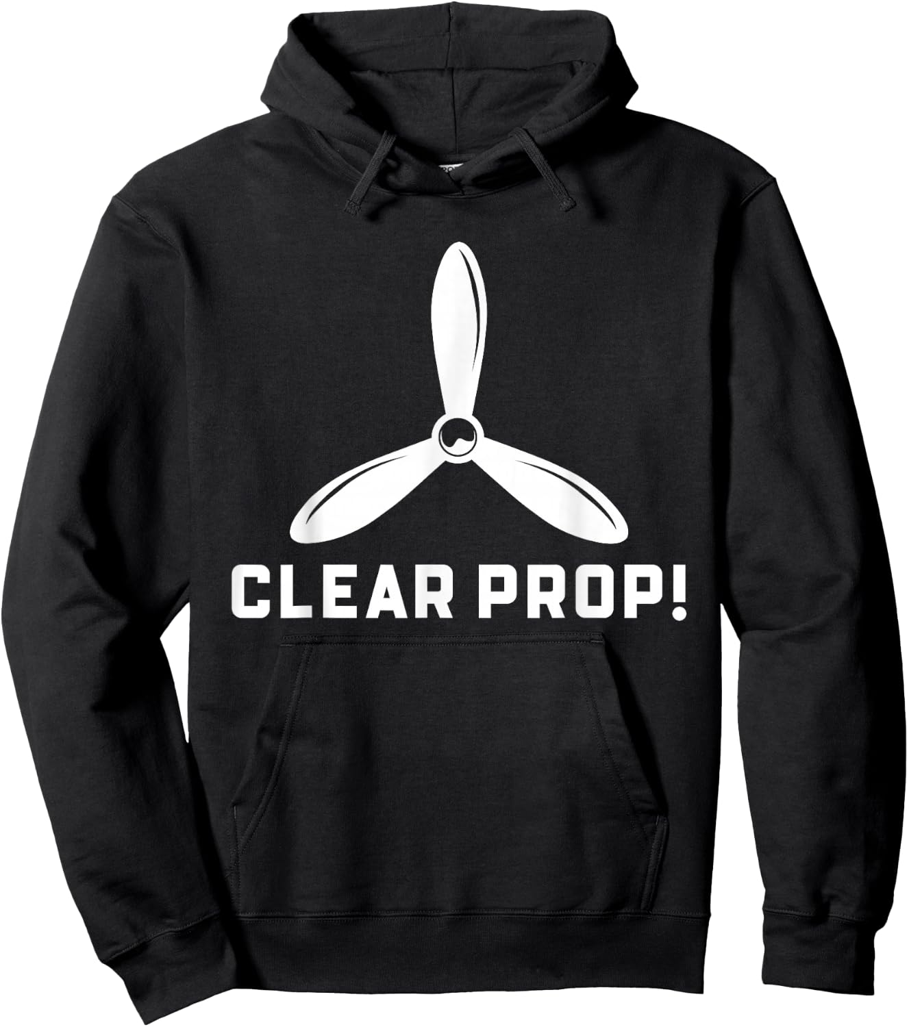 Clear Prop Airplane Aviation Funny Airplane Pilot Hoodie - Hoodie | Black