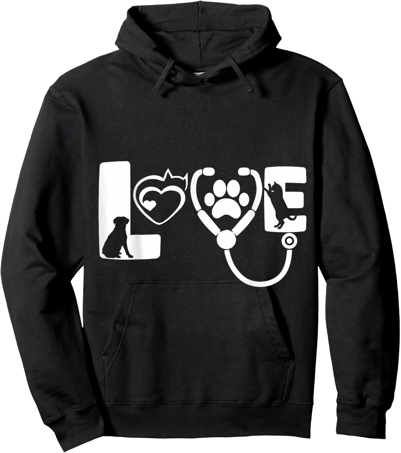 Love Animals Veterinarian Hoodie - Hoodie | Black