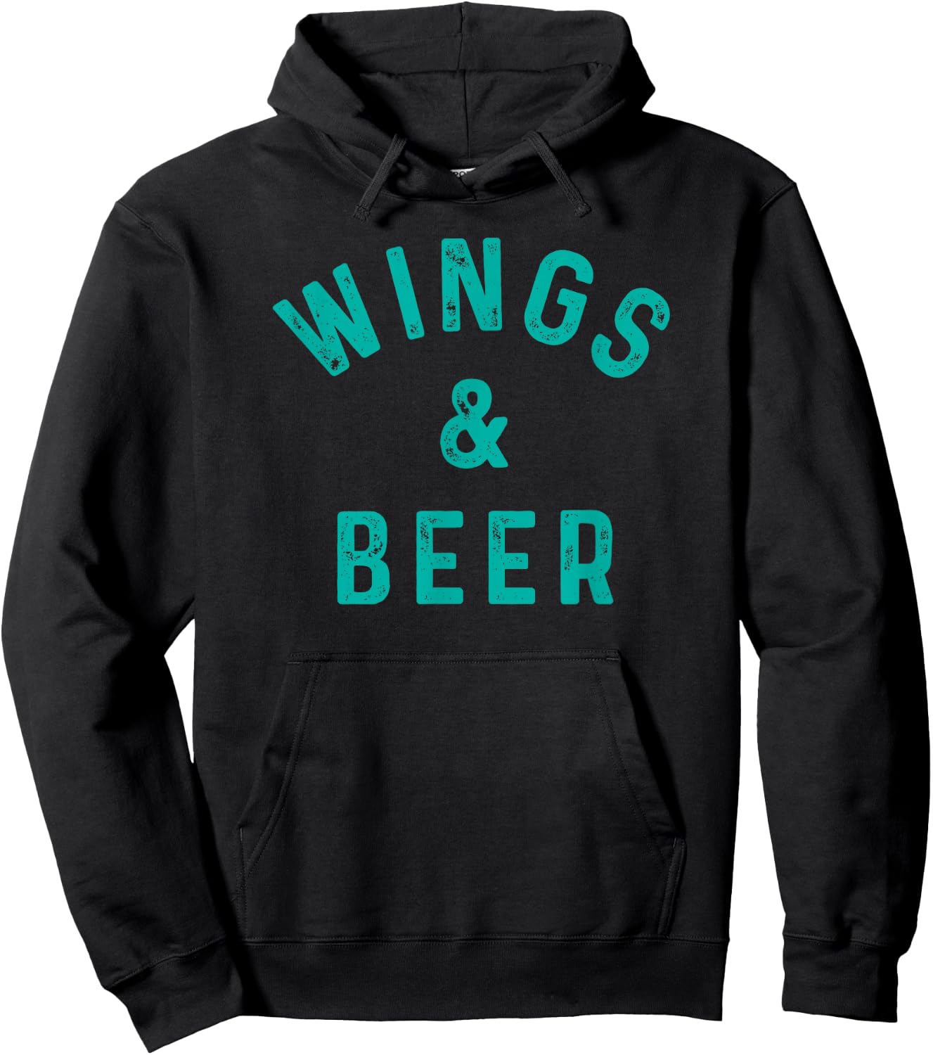 Wings & Beer Funny Buffalo Chicken and Beer Drinker Hoodie - Hoodie | Black