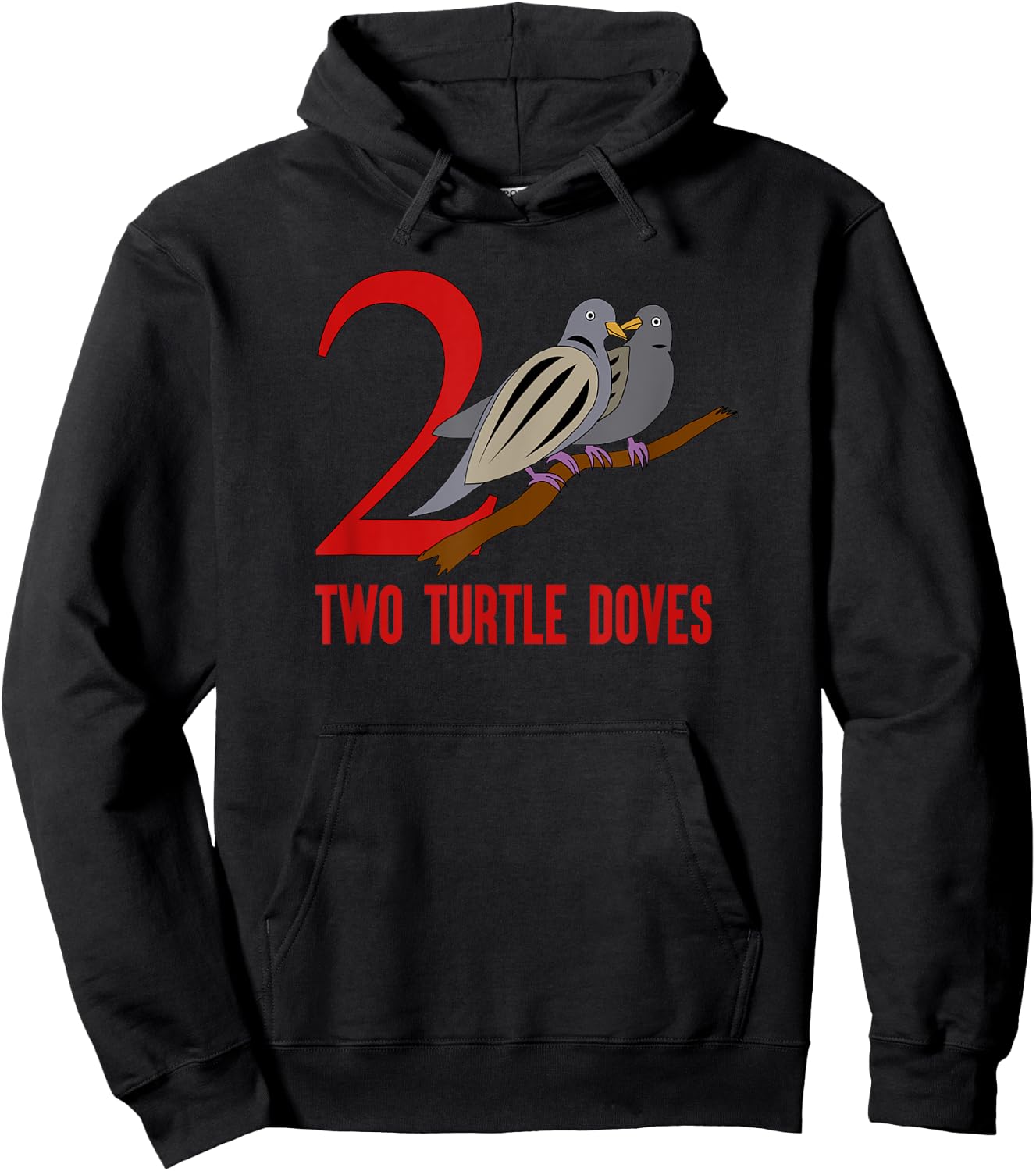 Two Turtle Doves Song 12 Days Christmas Hoodie - Hoodie | Black