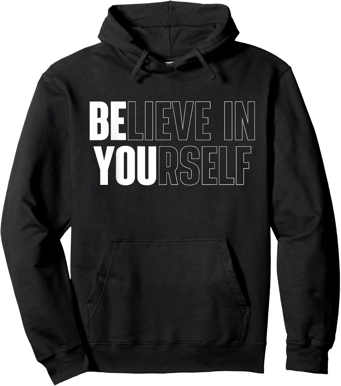 Believe in Yourself Motivational Quote Inspiration Positive Small Hoodie - Hoodie | Black