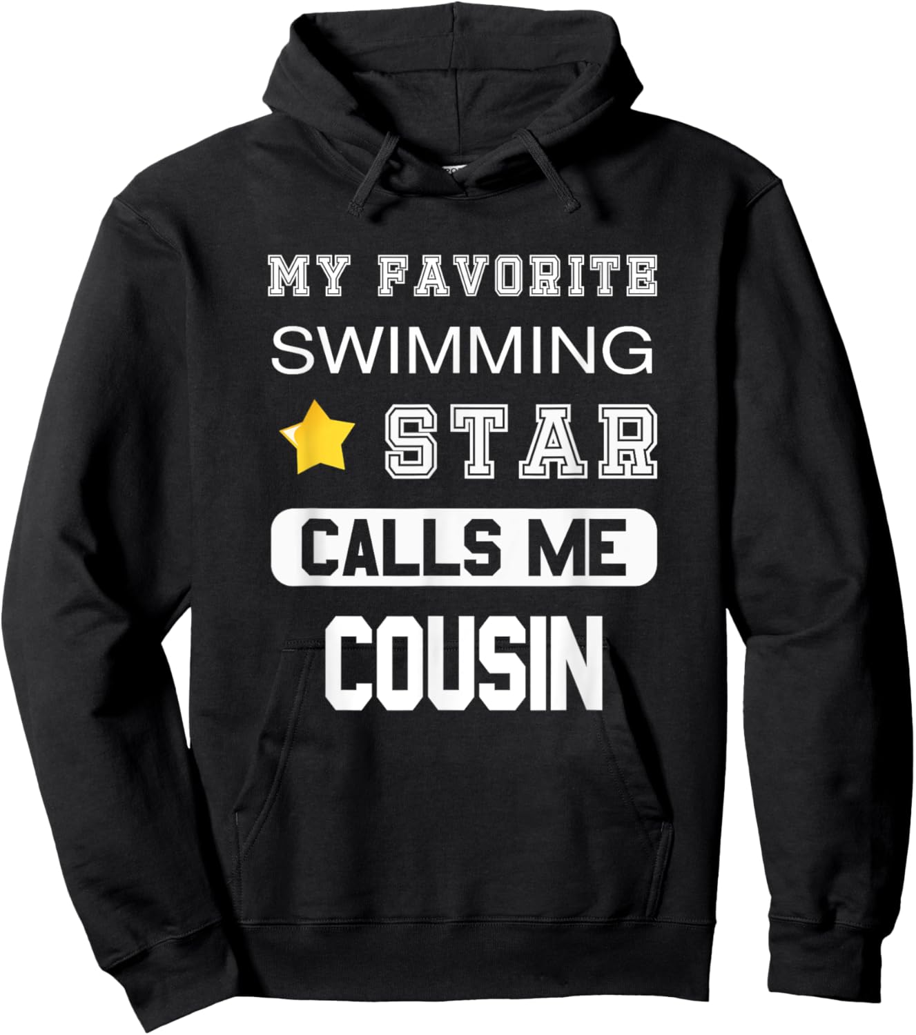Proud Swimming Cousin Hoodie - Hoodie | Black