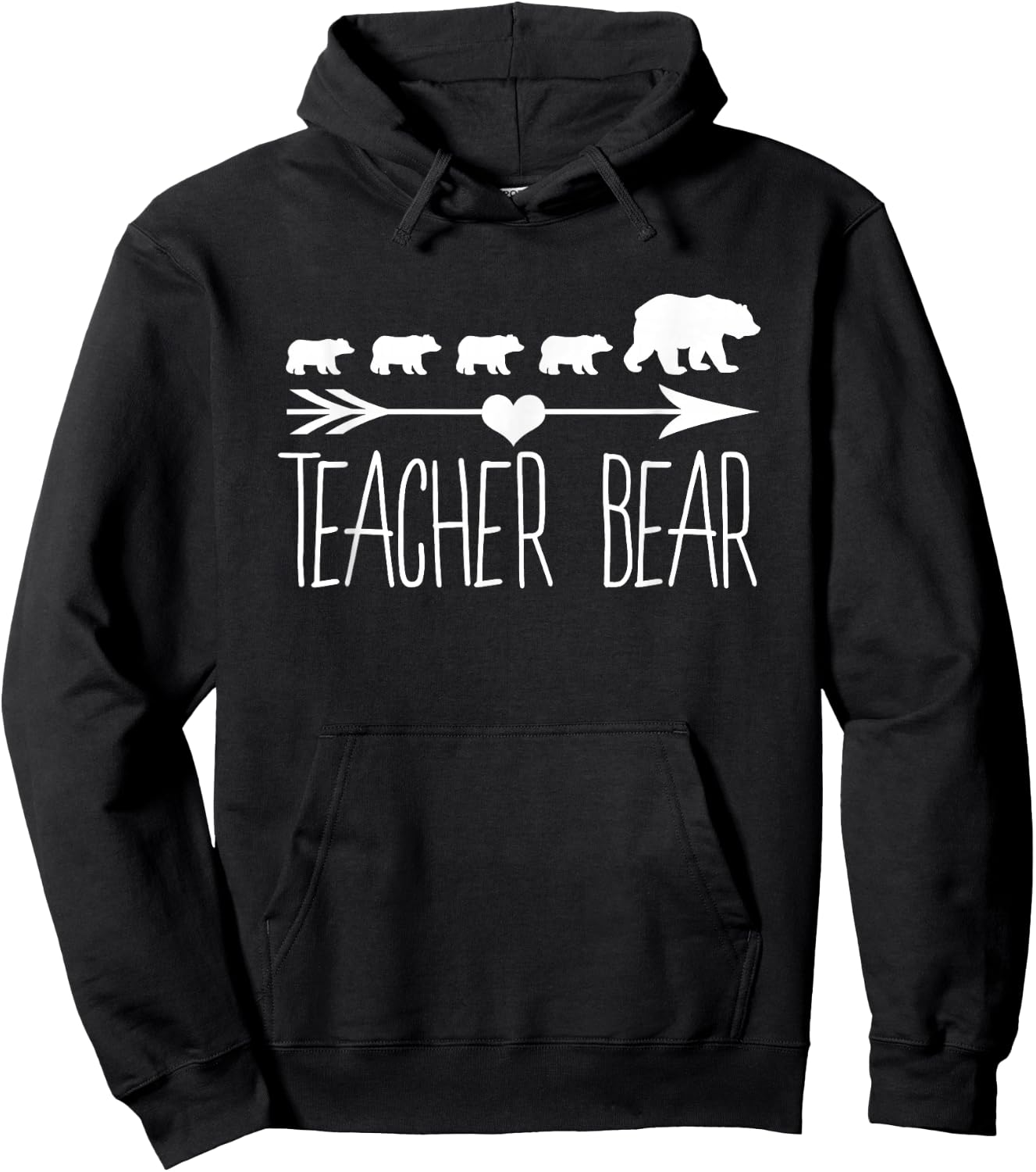 Teacher Bear For Educators - Teacher Appreciation Hoodie - Hoodie | Black