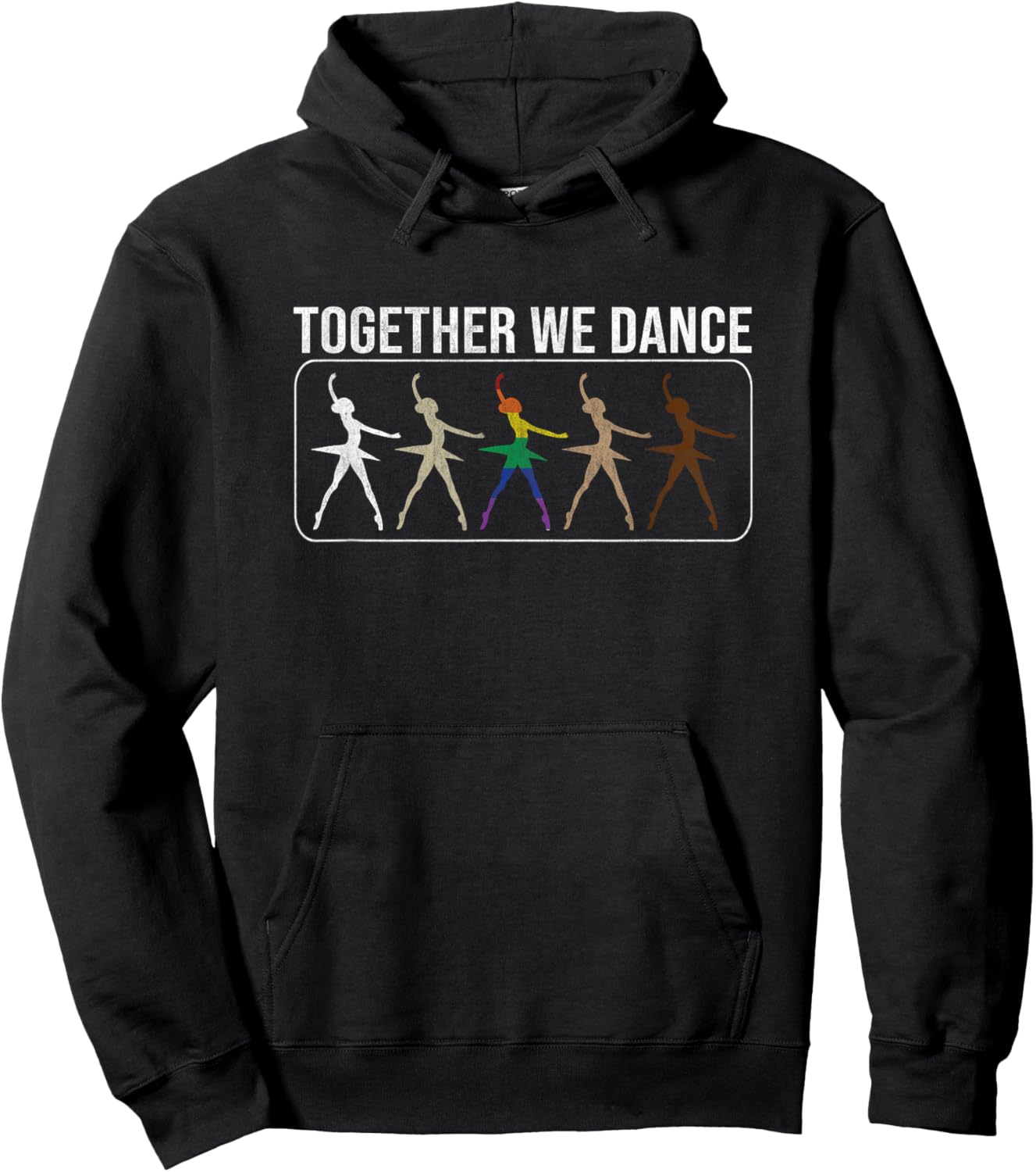 Together We Dance Ballet Ballerina Human Rights Equality Hoodie - Hoodie | Black