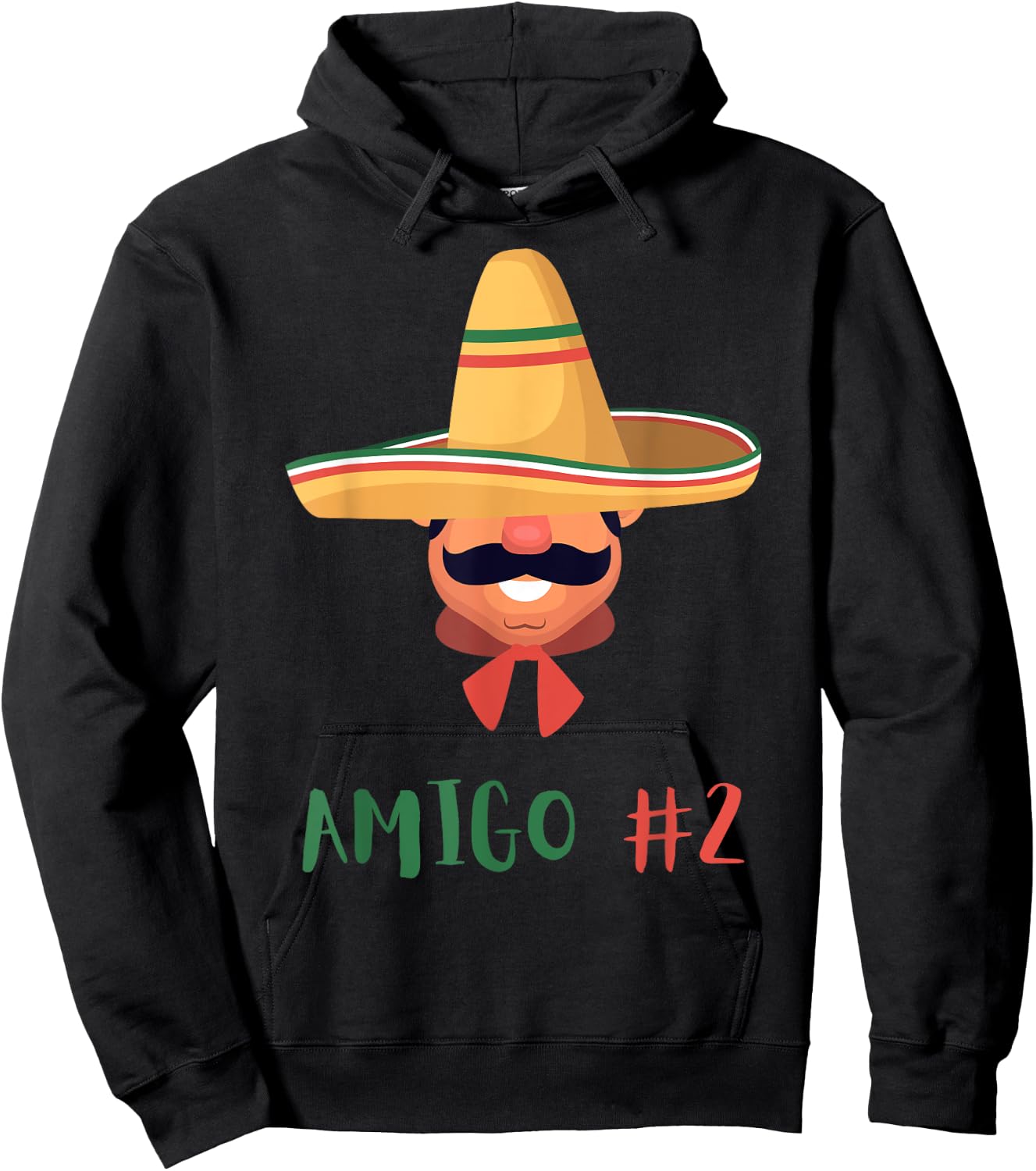 Funny Mexican Amigo #2 Group Matching DIY Halloween Costume Hoodie - Hoodie | Black
