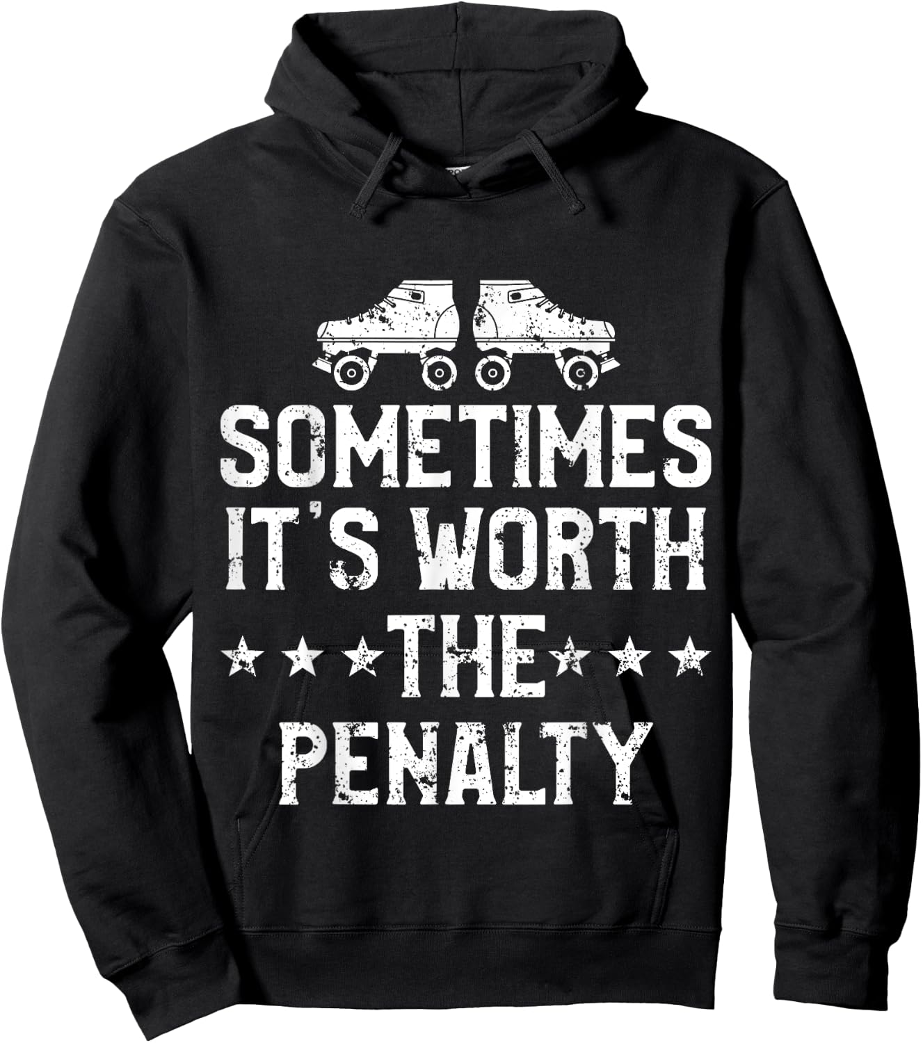 Roller Derby Player Penalty Skating Team Hoodie - Hoodie | Black