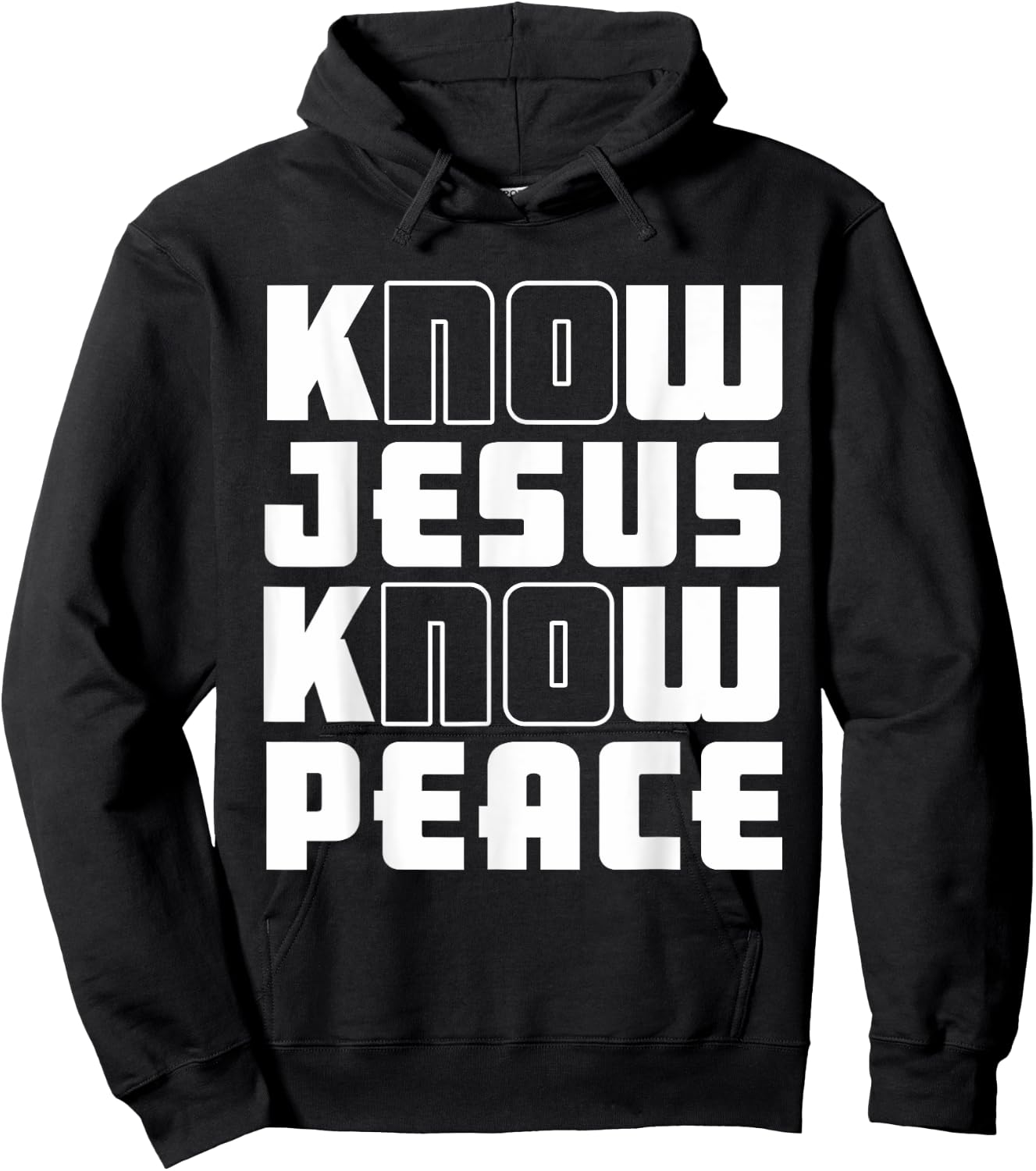 Know Jesus Know Peace | God Church Religion Christian Hoodie - Hoodie | Black
