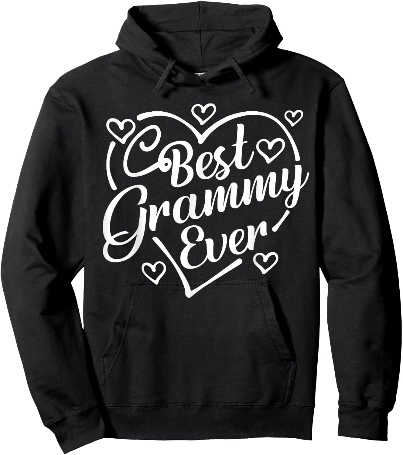 Best Grammy Ever Shirt Funny Heart Shape Mother's Day Hoodie - Hoodie | Black