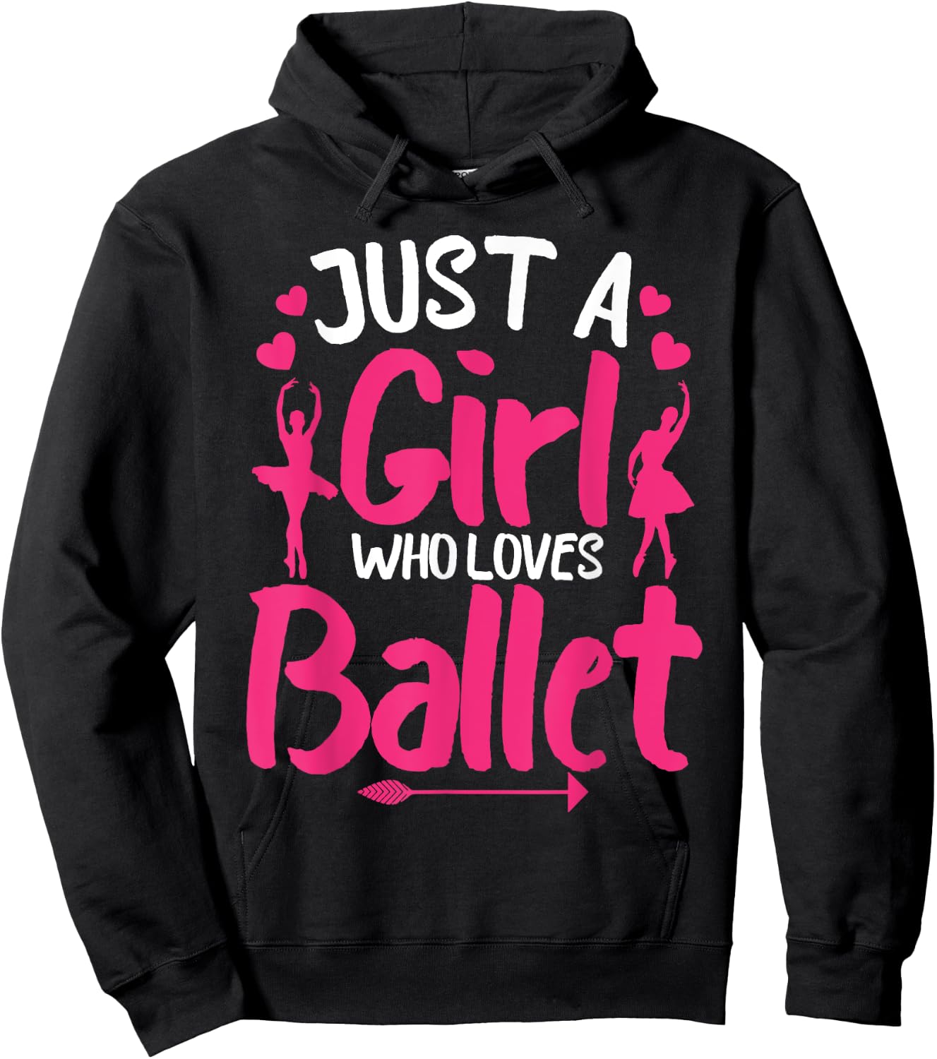 Funny Ballerina Design For Girls Women Ballet Dance Lovers Hoodie - Hoodie | Black