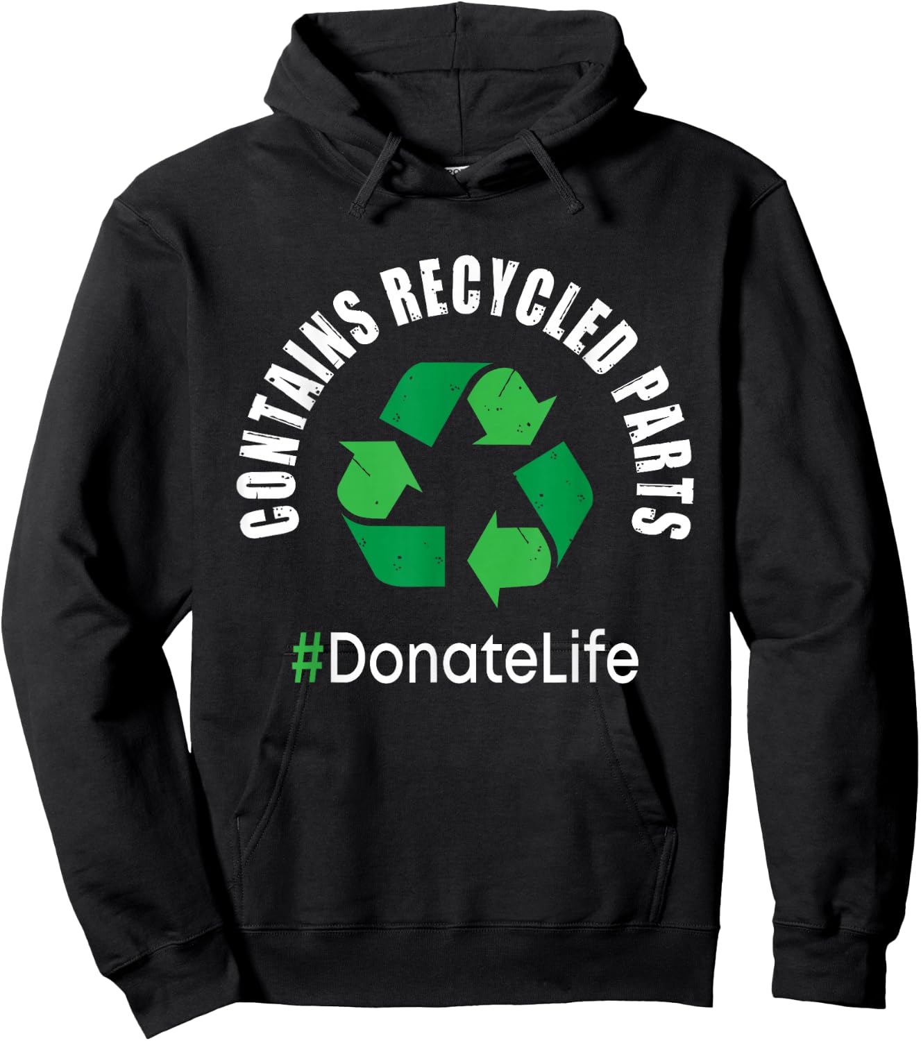 Contains Recycled Parts - Organ Transplant Kidney Liver Small Hoodie - Hoodie | Black