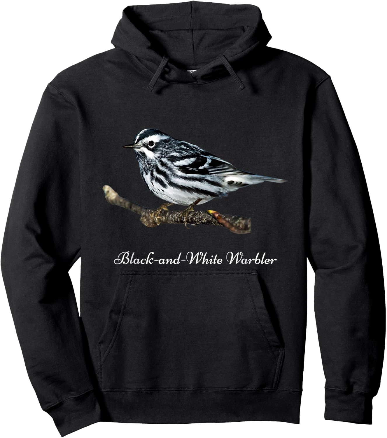 Bird Black-and-White Warbler Ornithology Hoodie - Hoodie | Black