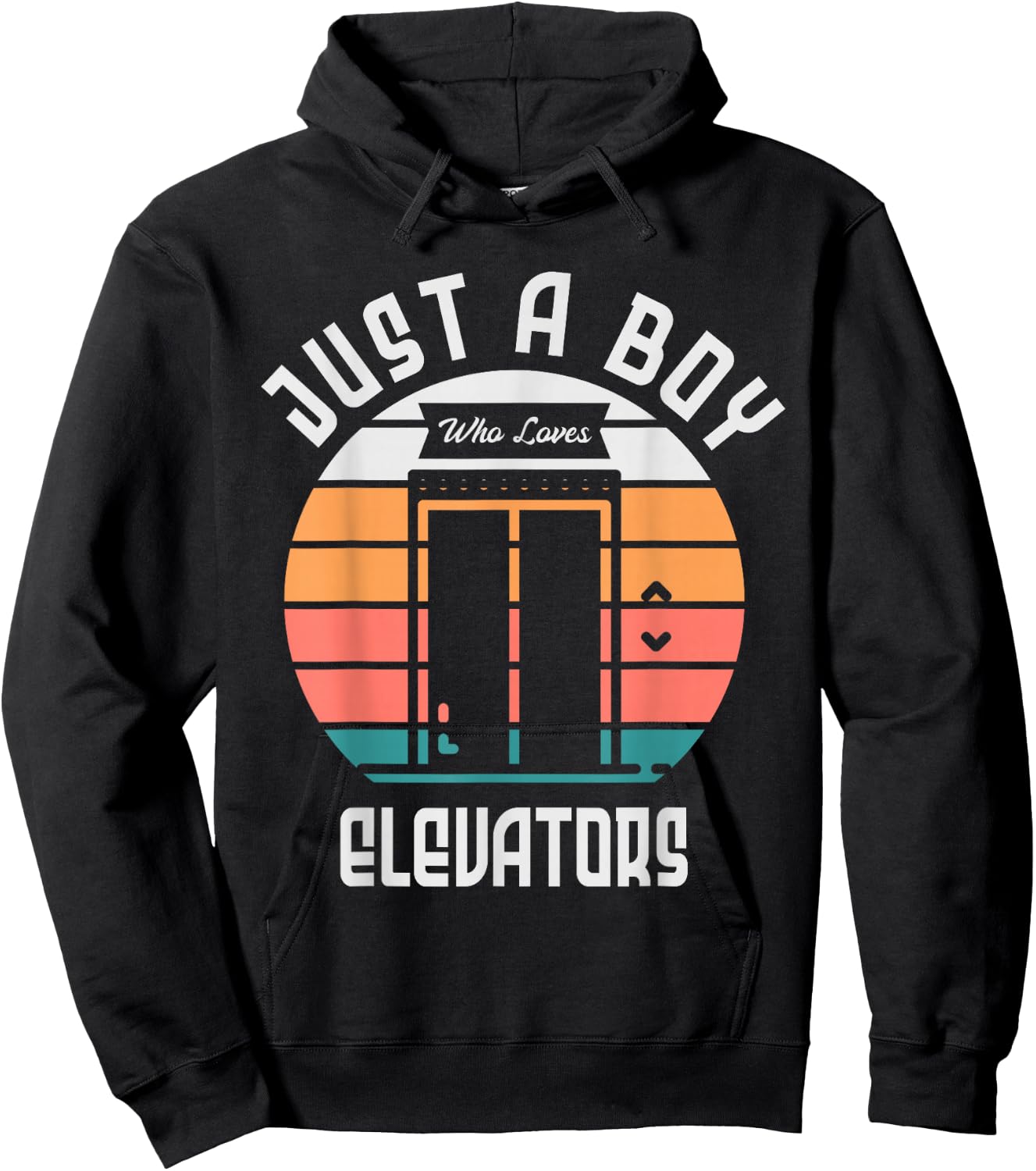 Just a boy who loves elevators Elevator mechanics Elevator Hoodie - Hoodie | Black