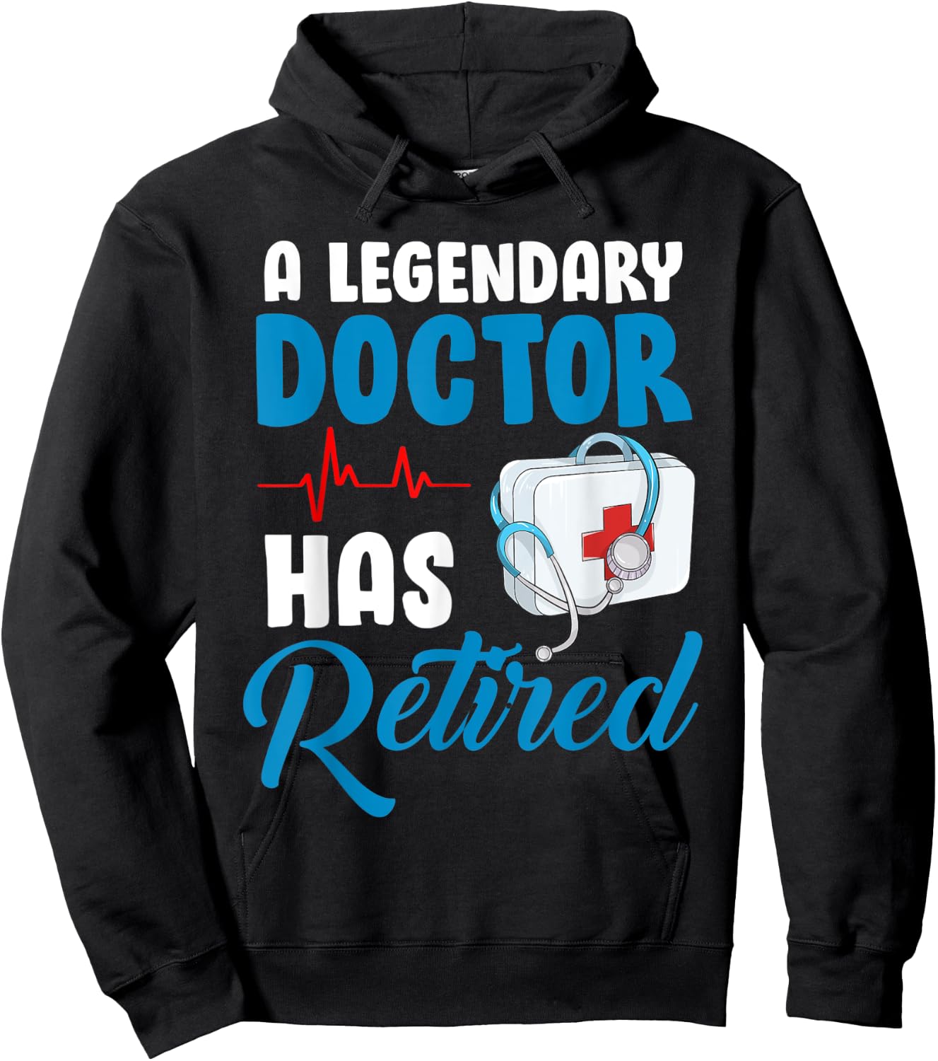 Retired Doctor Retirement Shirt for Retiring Medical MD Hoodie - Hoodie | Black