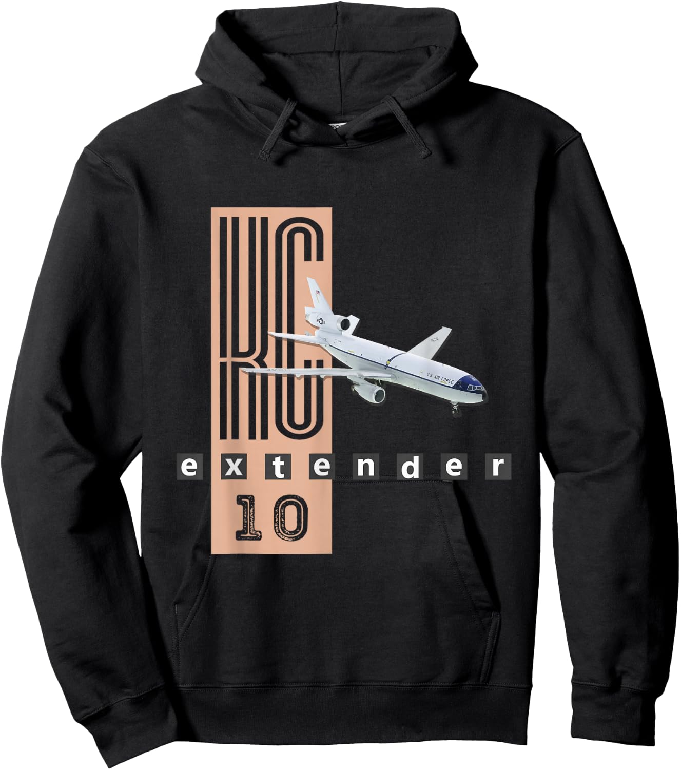 Classic Blue & White KC-10 Hoodie - Hoodie | Black