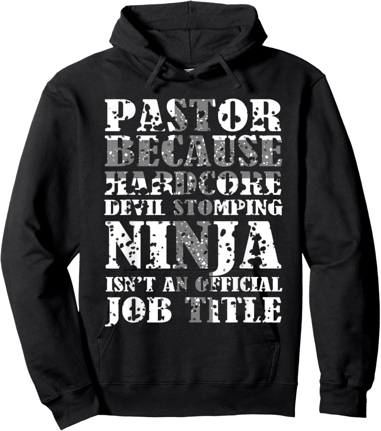 Pastor Because Devil Stomping Ninja Isn't Job Title Gifts Hoodie - Hoodie | Black