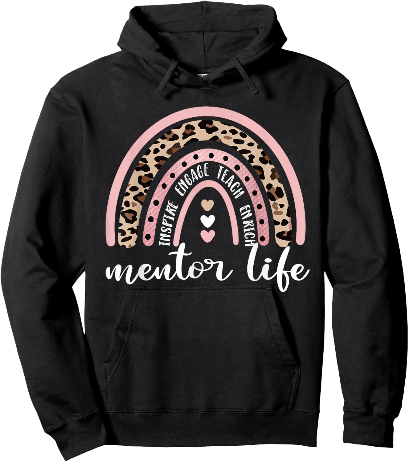 Mentor Life Rainbow Personal Mentor Appreciation Hoodie - Hoodie | Black