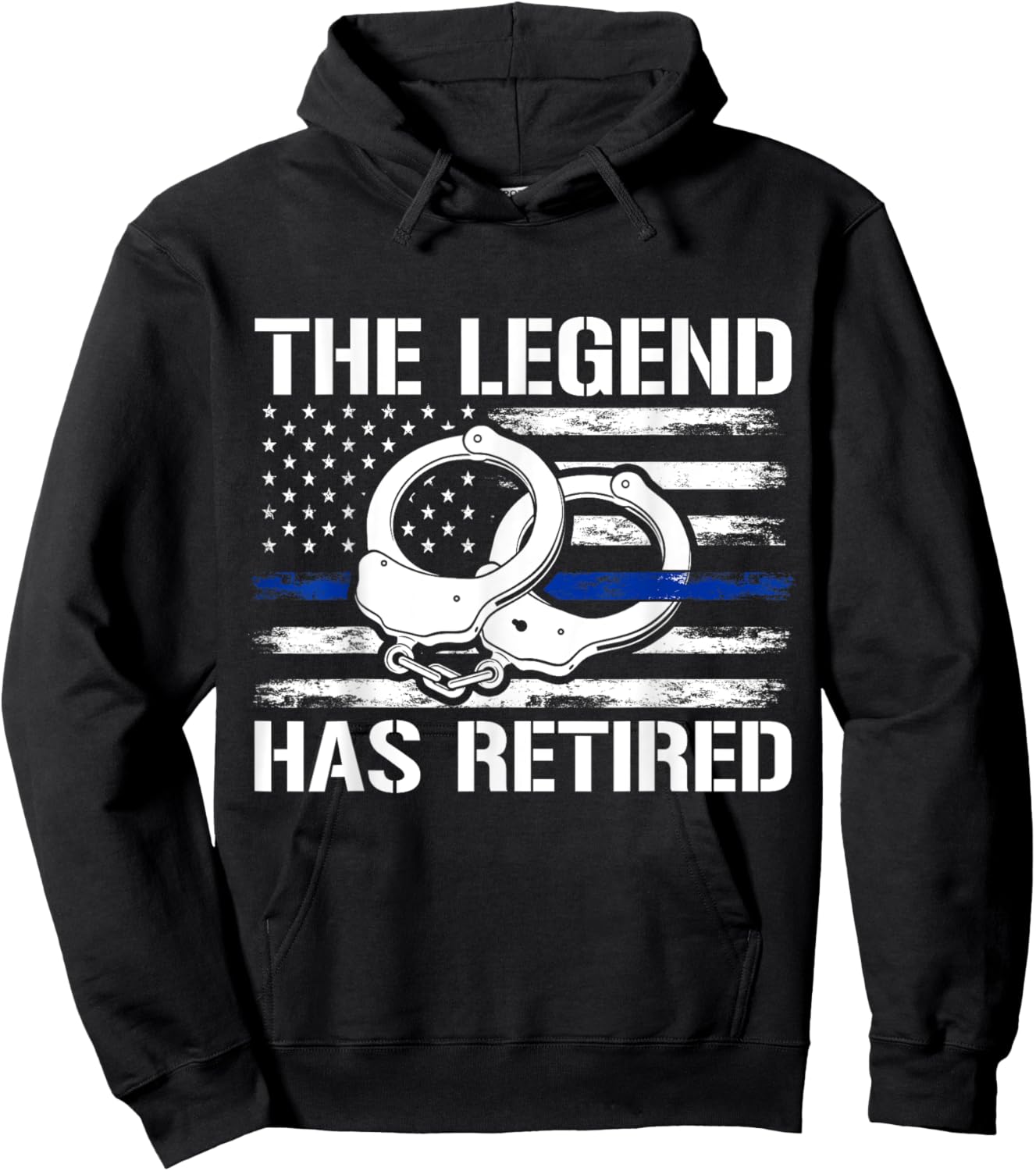 The Legend Has Retired Police Hoodie - Hoodie | Black