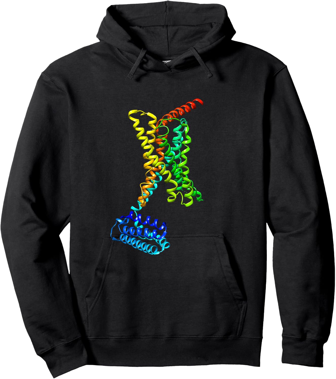 GPCR Ribbon Protein Structure For Molecular Biologists Hoodie - Hoodie | Black