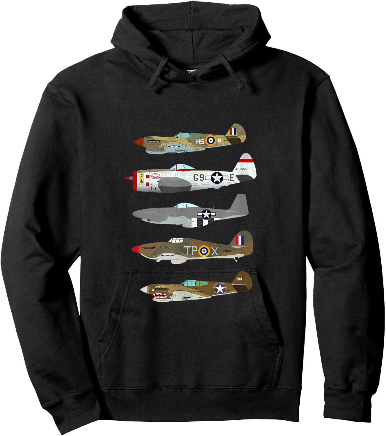 Warbirds of WW2 Hoodie - Hoodie | Black