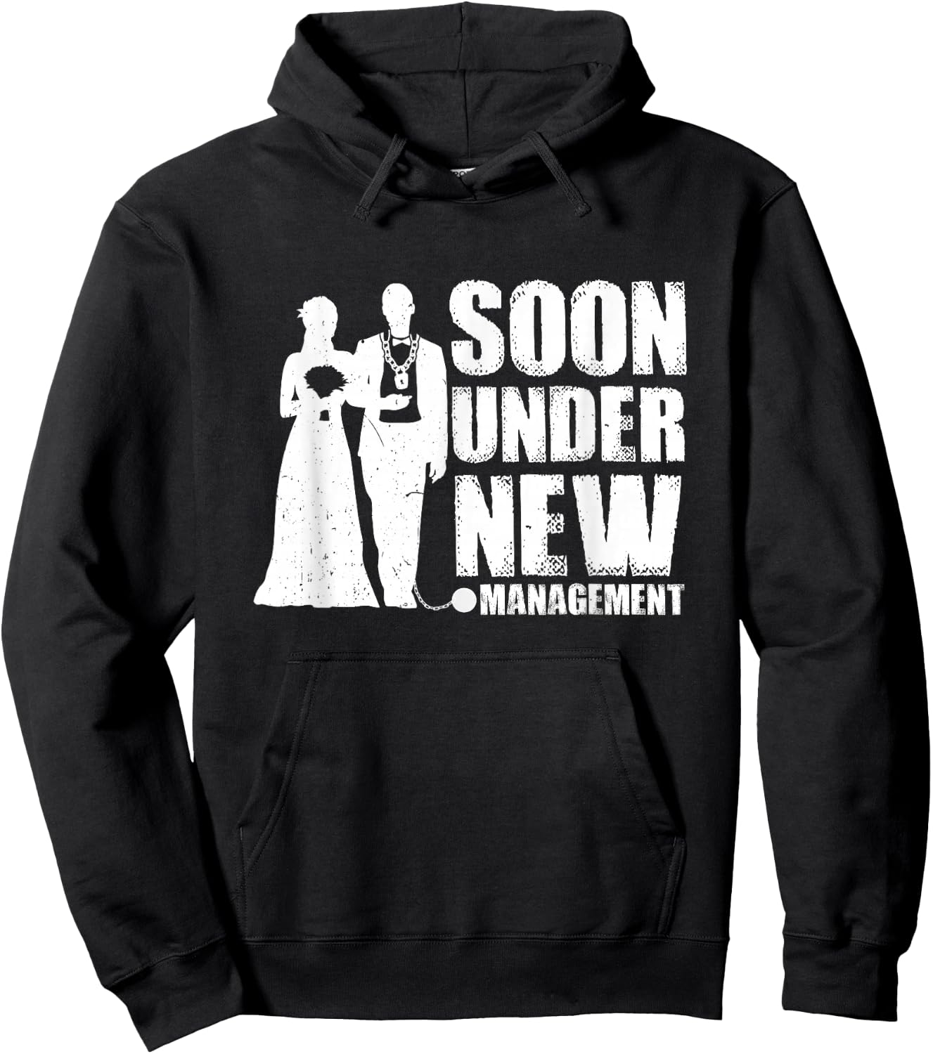Soon Under New Management Groom Bachelor Party Hoodie - Hoodie | Black