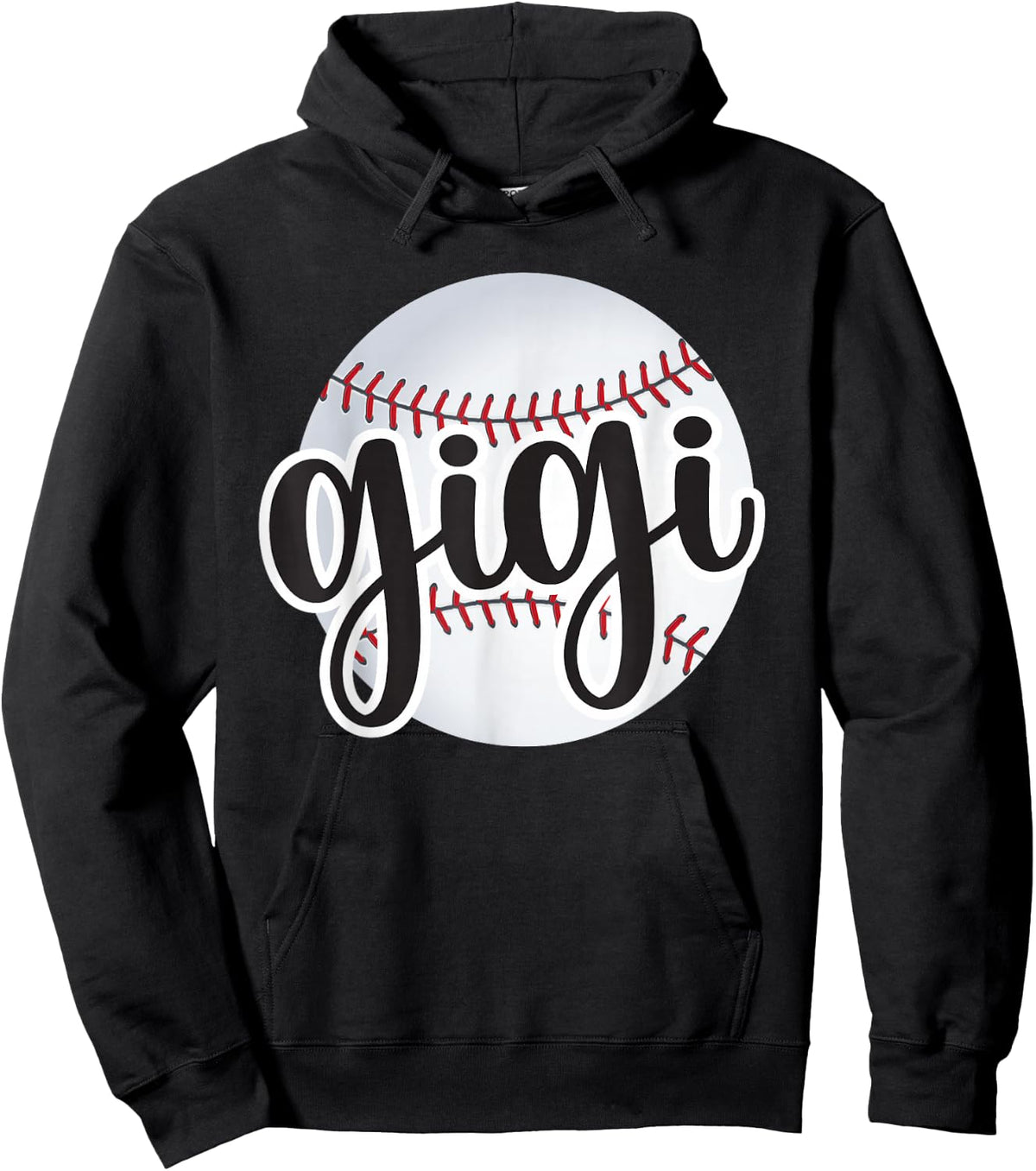 Baseball Gigi Baseball Fan Proud Baseball Grandma Gigi Hoodie - Hoodie | Black