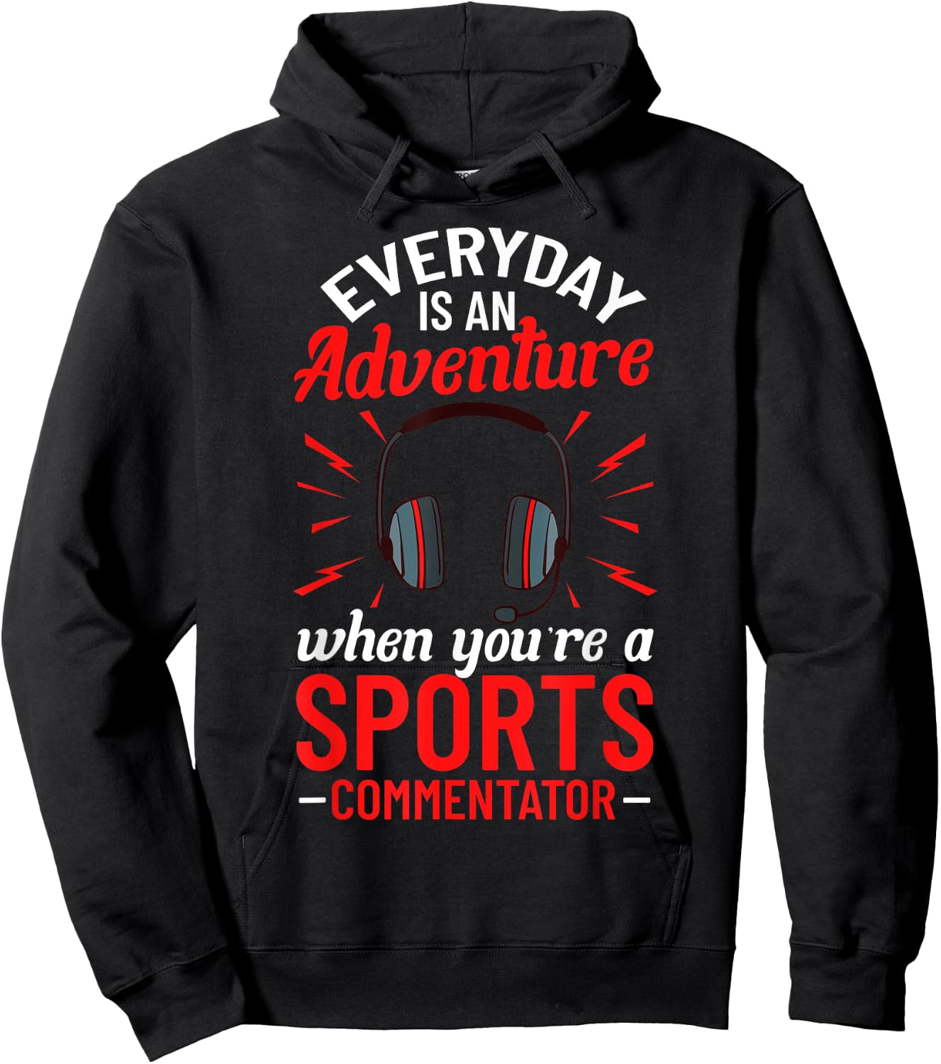 Sports Commentator Sportscaster Sport Announcer Hoodie - Hoodie | Black
