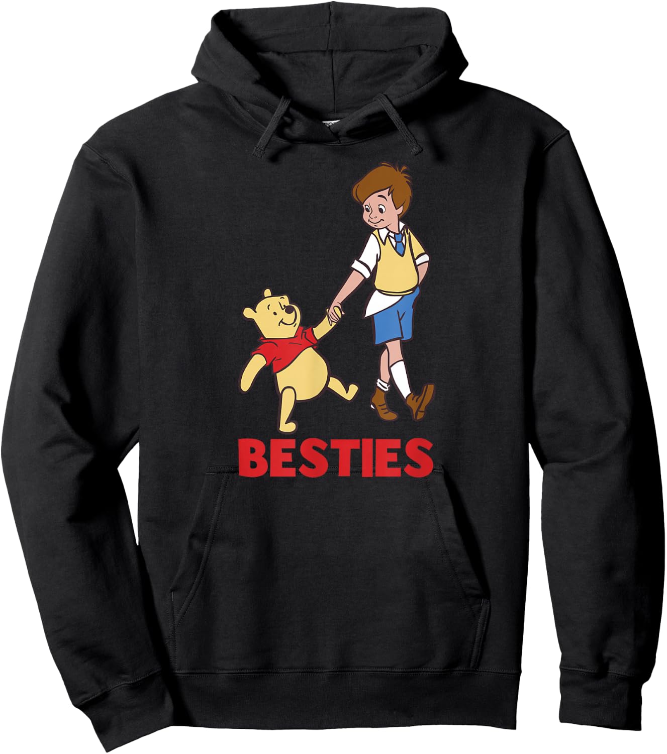 Winnie the Pooh - Christopher Robin Pooh Besties Hoodie - Hoodie | Black