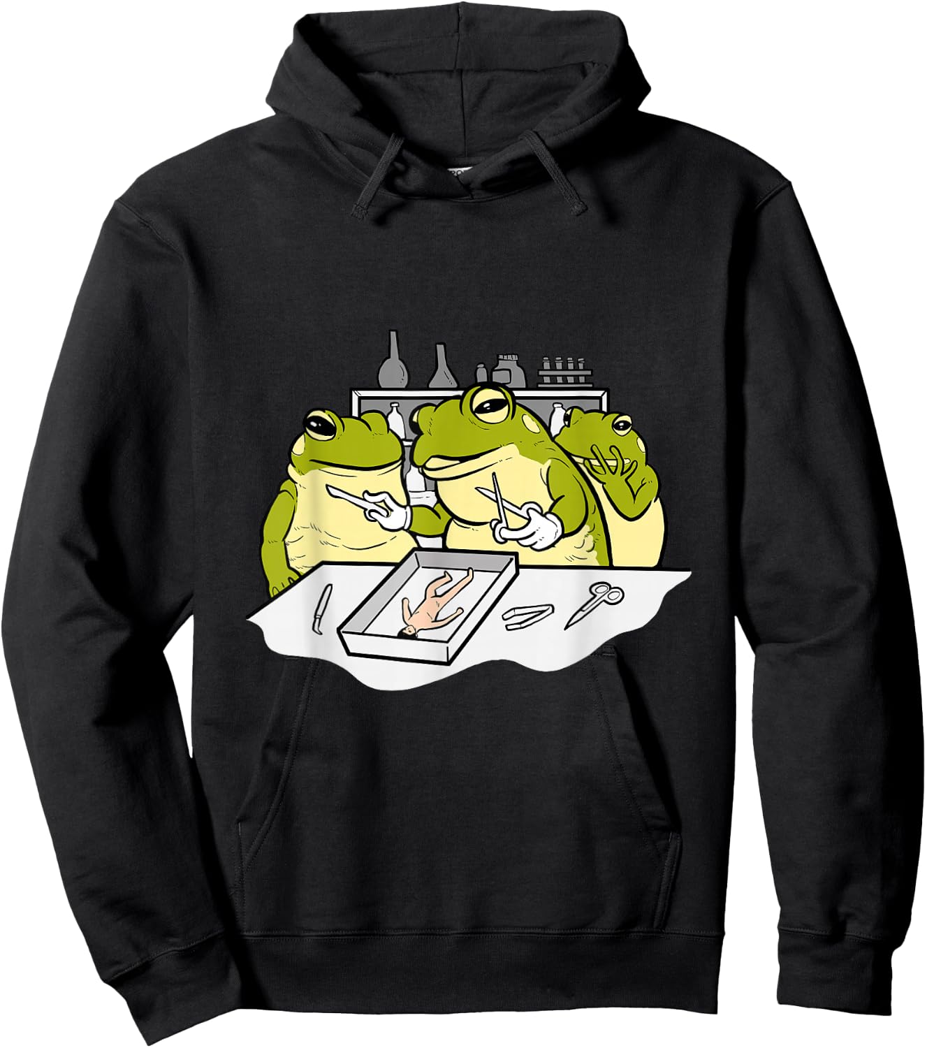 Frog Disection Scientist Hoodie - Hoodie | Black