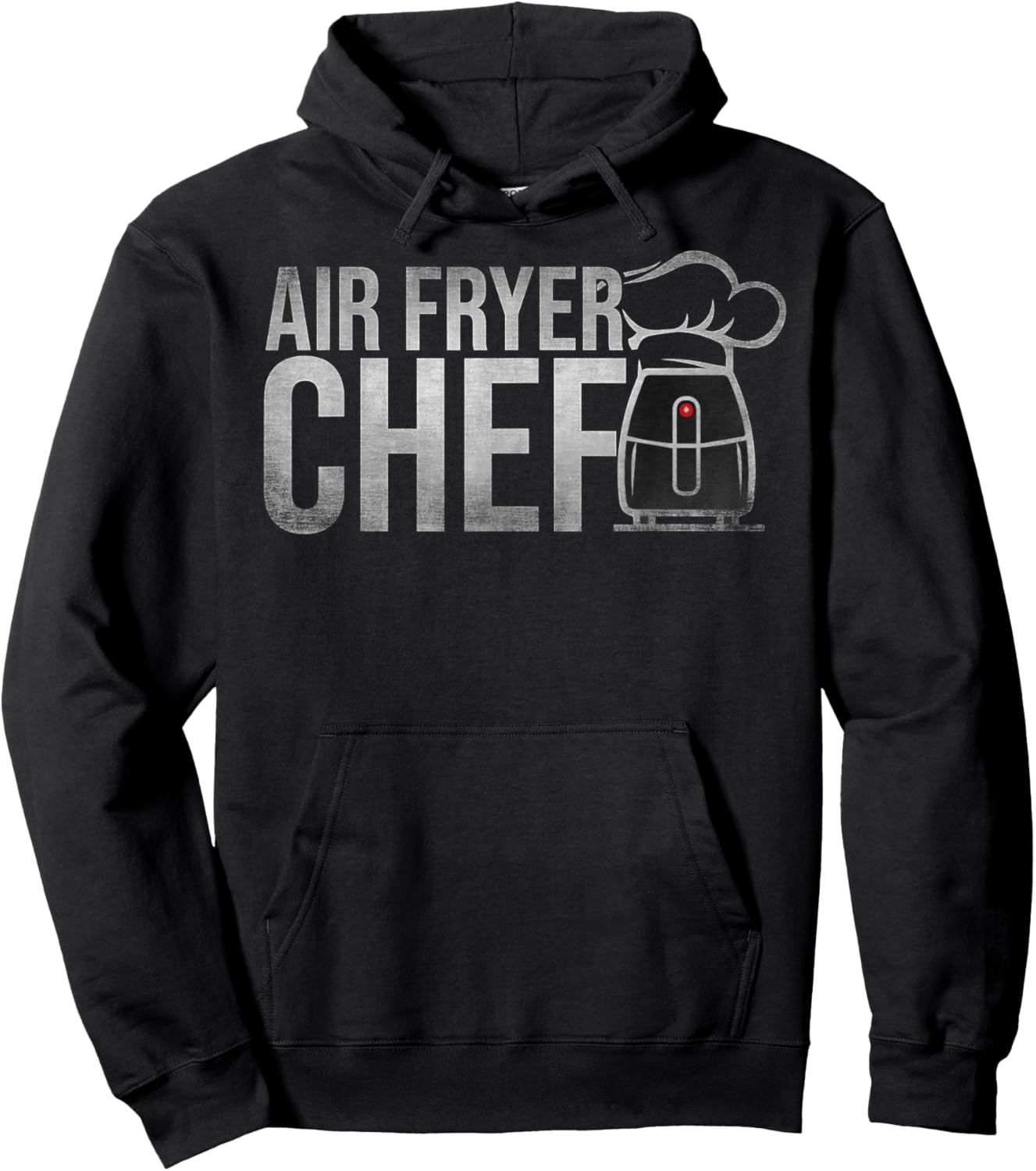 Air Fryer Chef graphic art vintage distressed style Hoodie - Hoodie | Black
