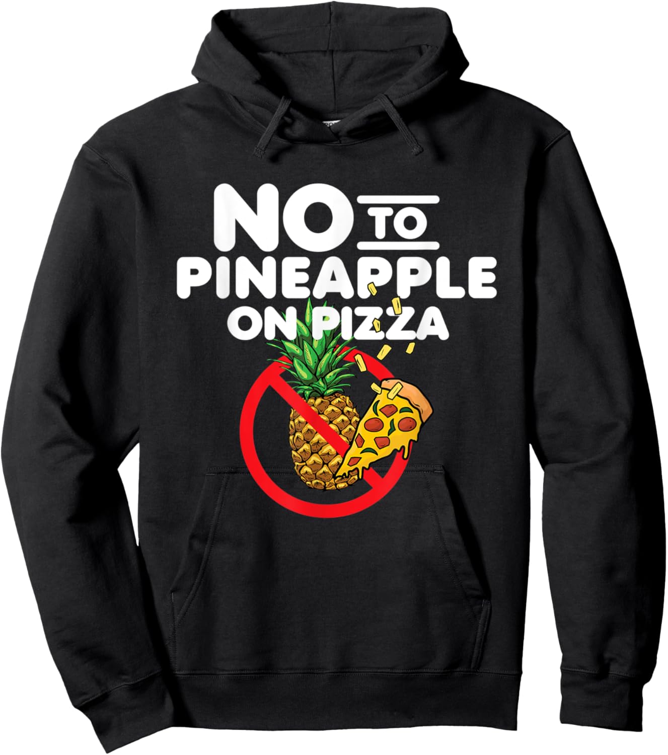 Pineapple doesn't Belong on Pizza Hoodie - Hoodie | Black
