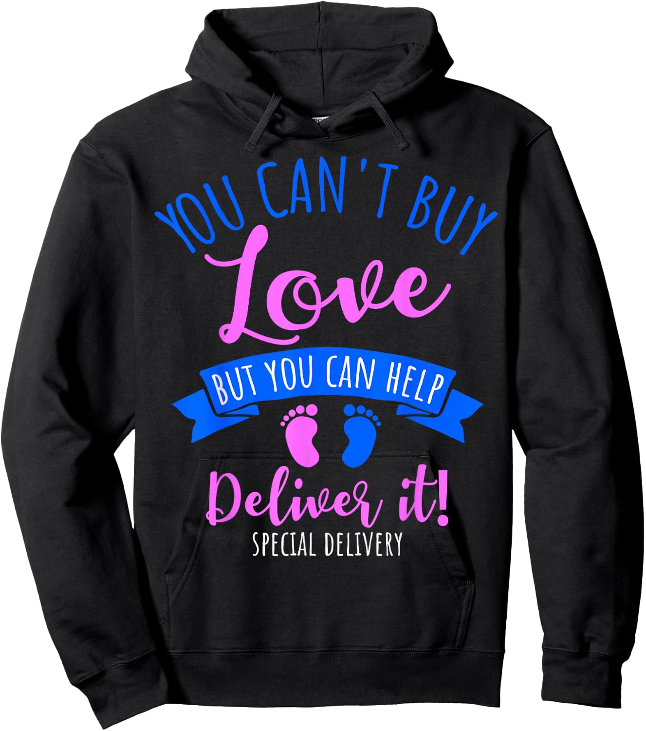 Cute Baby Foot Print Labor and Delivery Nurses Hoodie - Hoodie | Black
