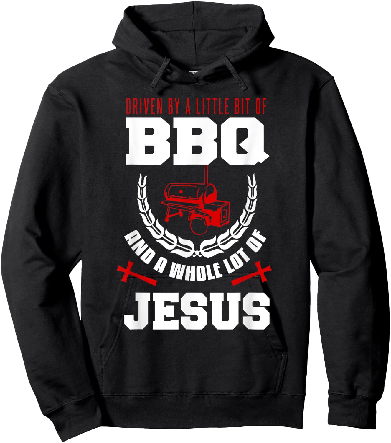 BBQ Jesus Shirt Barbecue Religious Christian BBQing Hoodie - Hoodie | Black